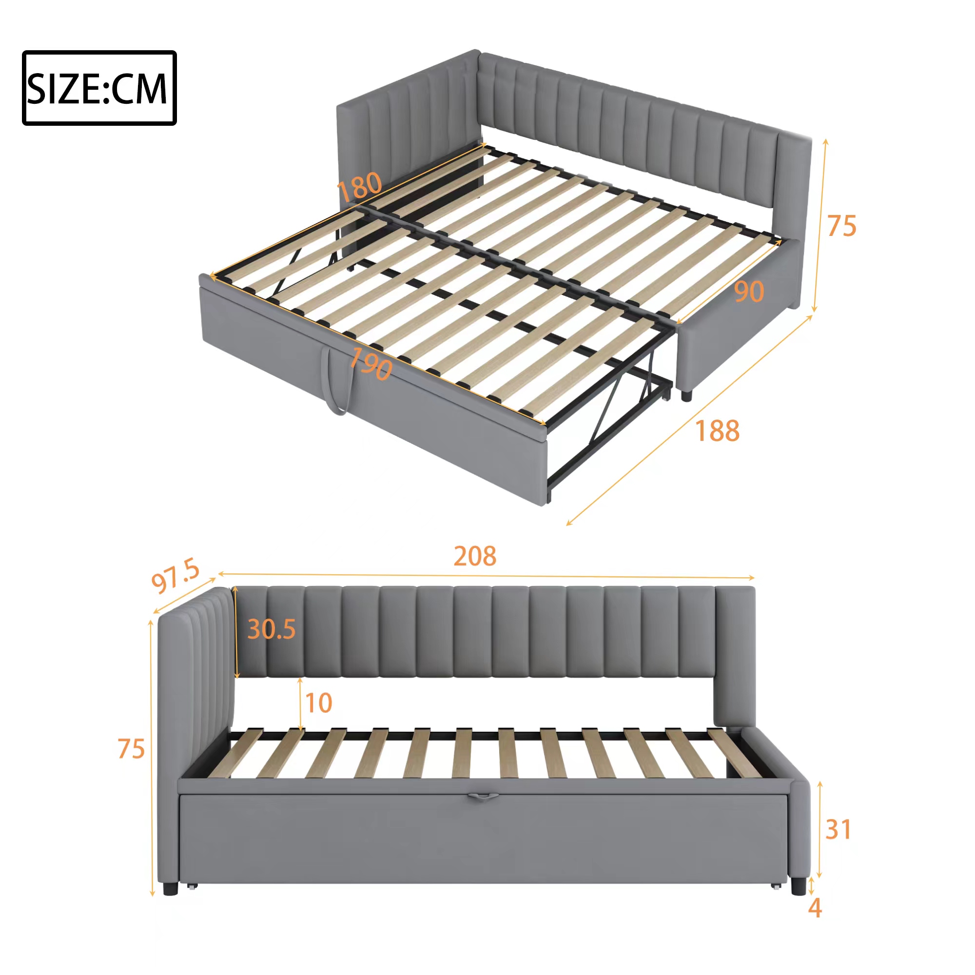 Dimensions du canapé convertible