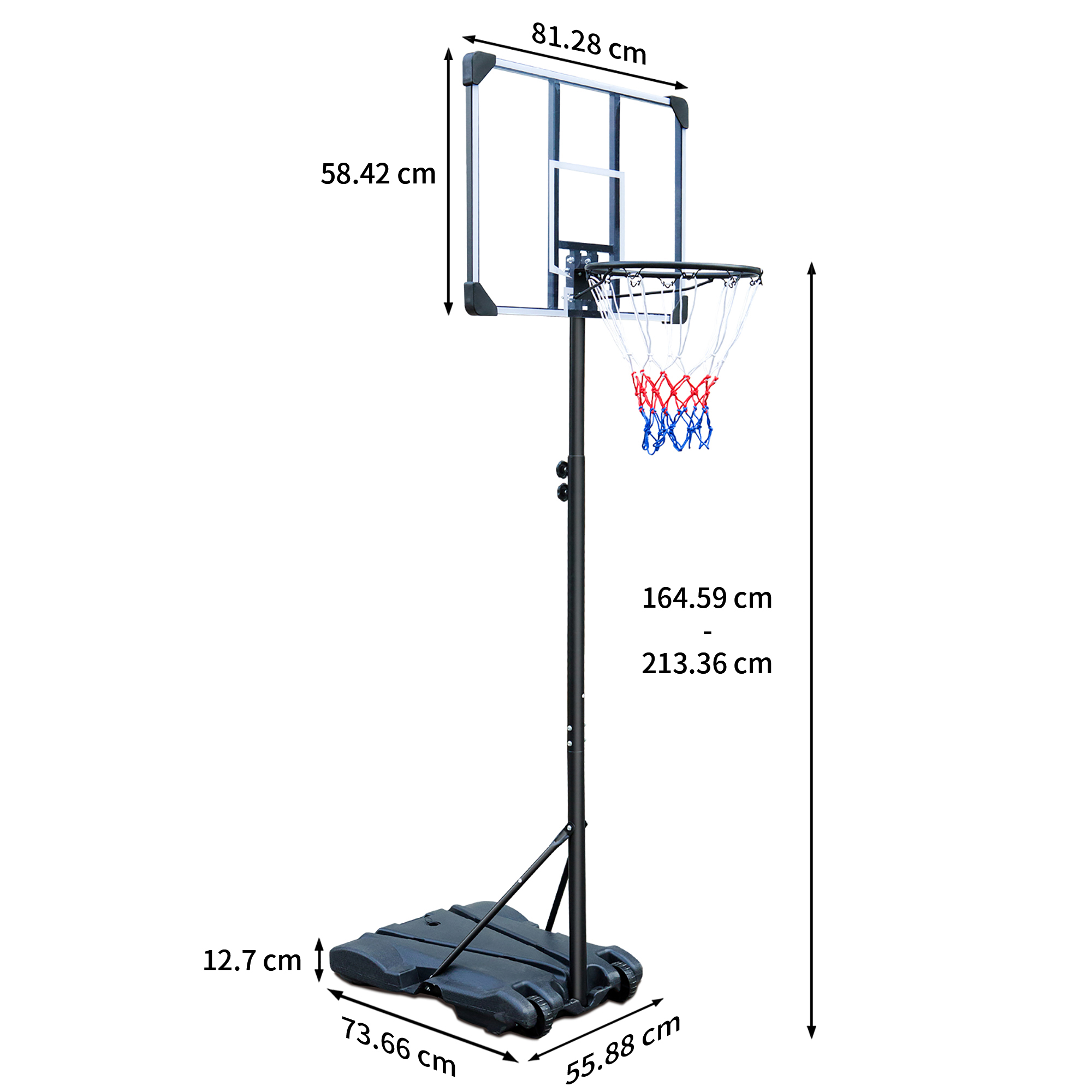 Dimensions du panier de basket