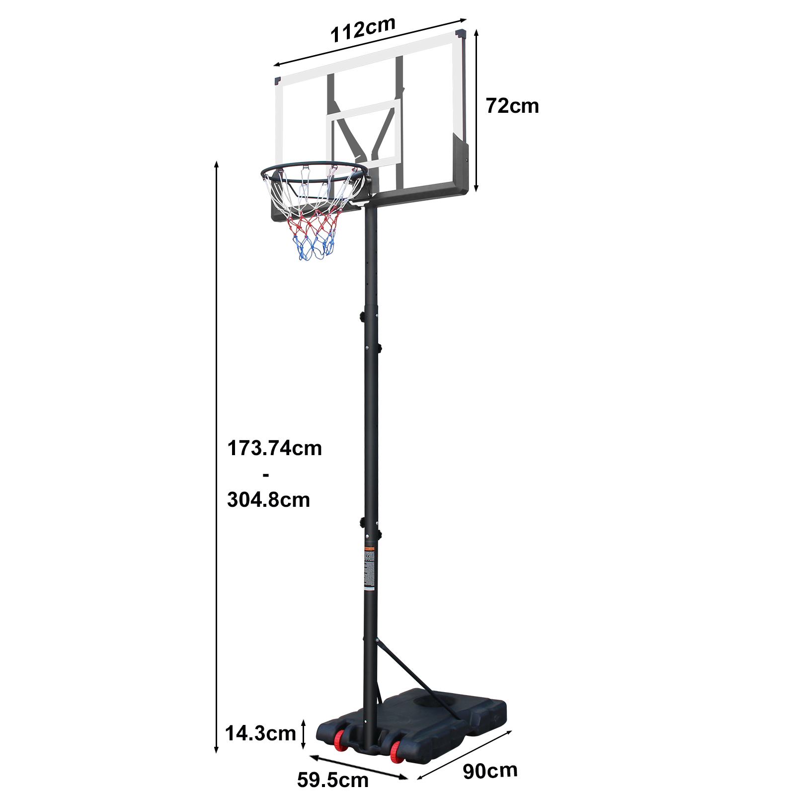 Dimensions du panier de basket