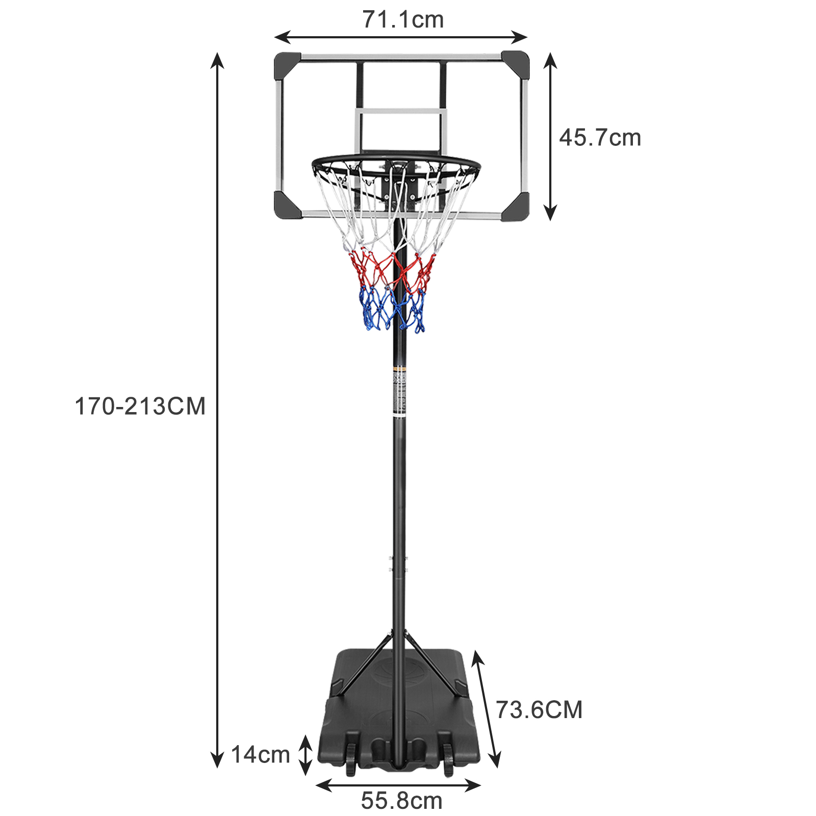 Dimensions du panier de basket