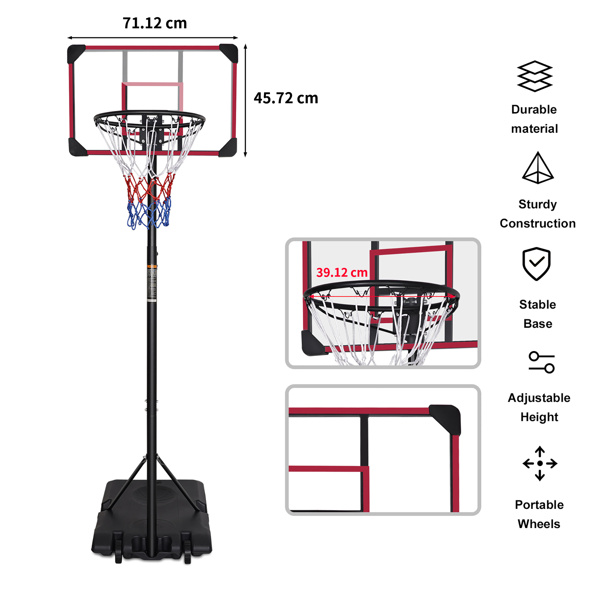 Dimensions du panier de basket