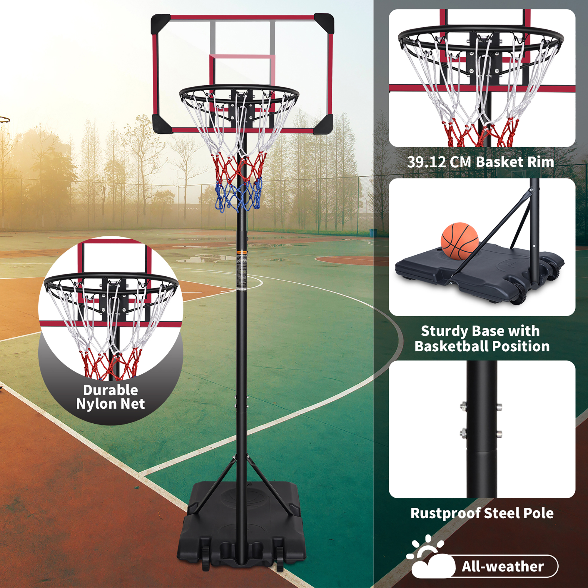 Détail du panier de basket