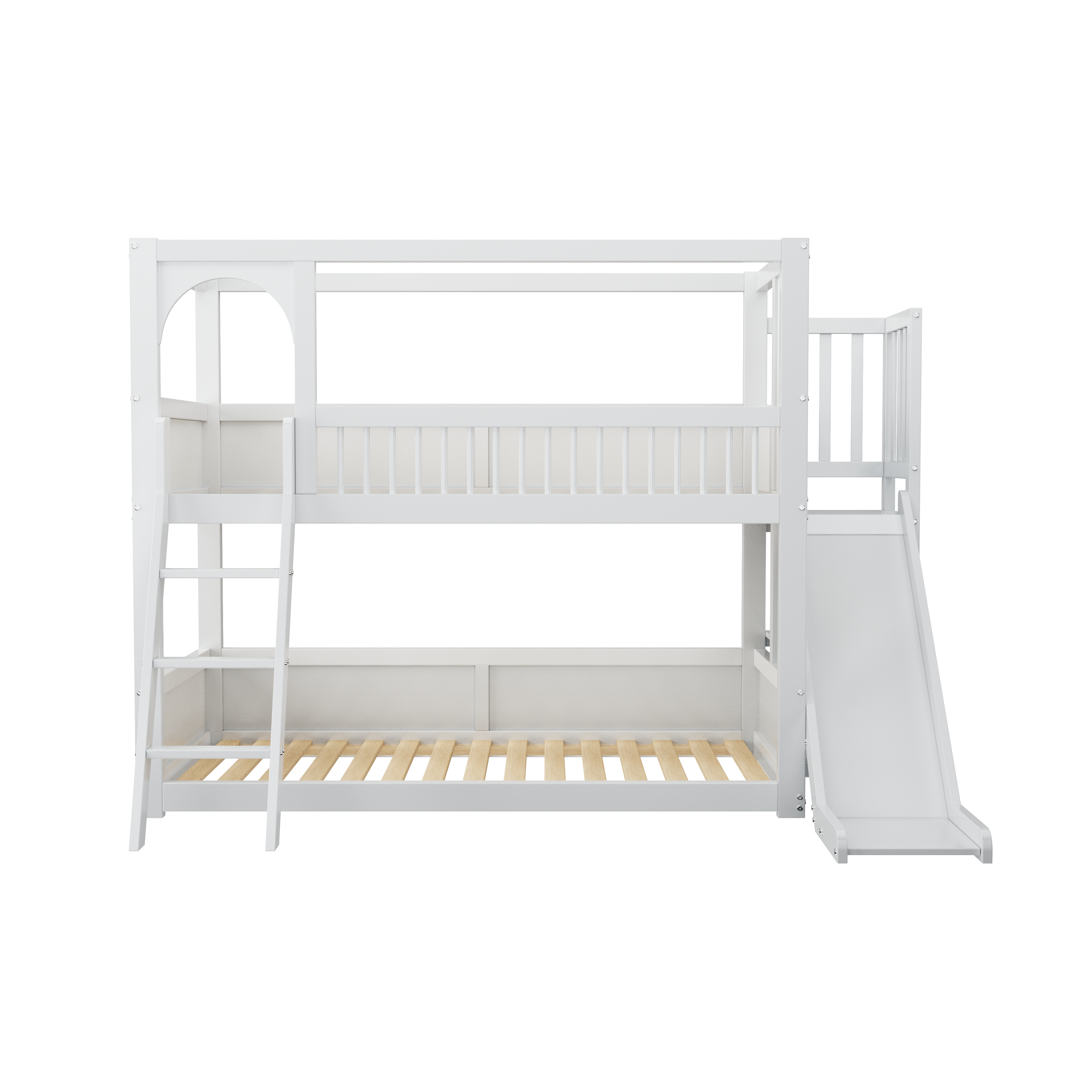 Lit superposé design blanc enfant