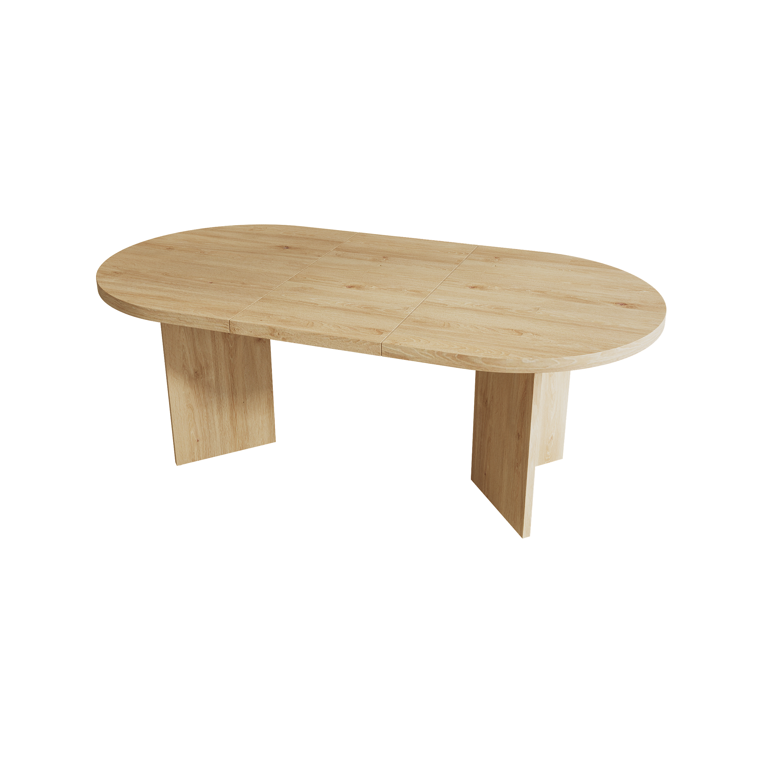 Table à manger, 160 x 80 x 75 cm, MDF, chêne - vue 9