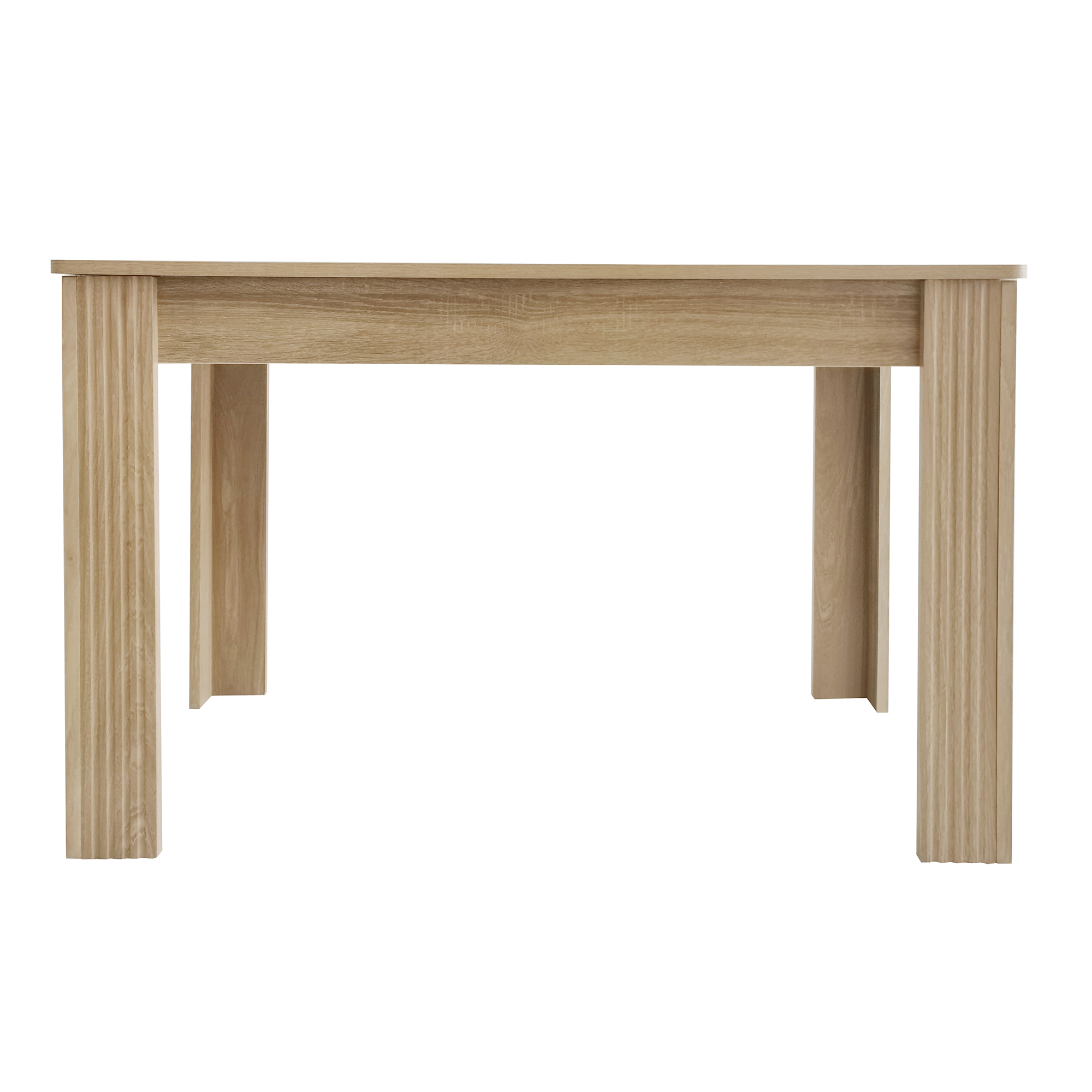 Table à manger, 116 x 65 x 75 cm, panneaux de particules et bois, chêne - vue 8