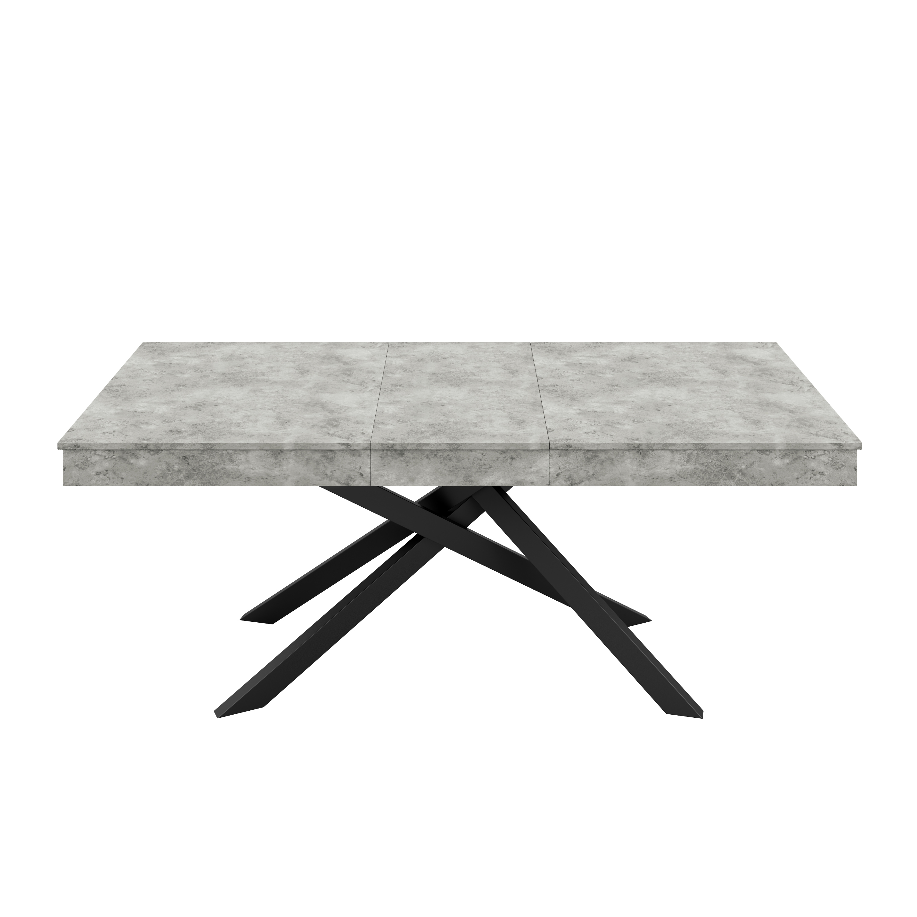Table à manger extensible 140-180 cm pour 6-8 personnes, plateau 93 mm, pieds croisés, design épuré, pour salle à manger, stabilité et durabilité, usage quotidien et réunions, style élégant moderne - image 9