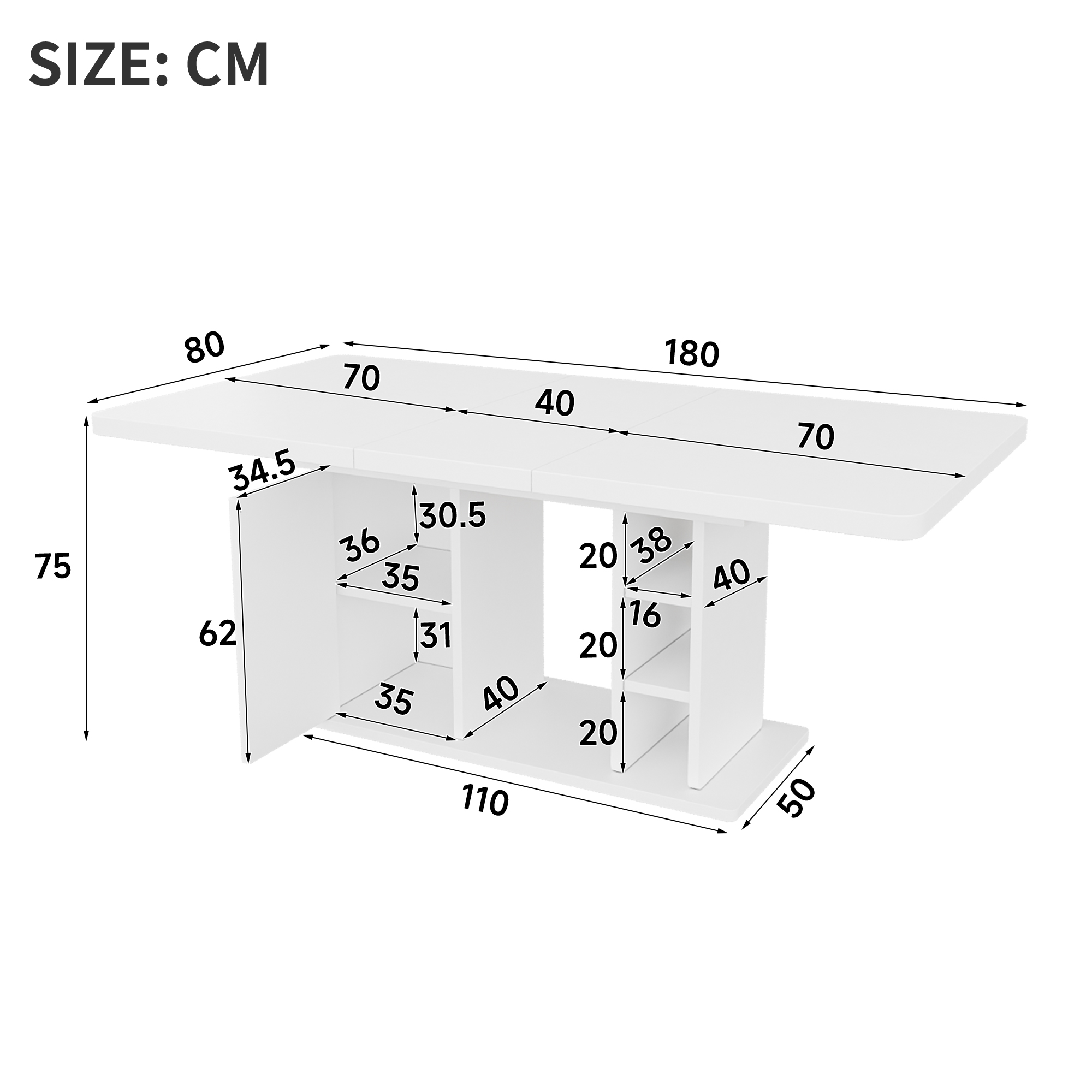 Dimensions du table à manger