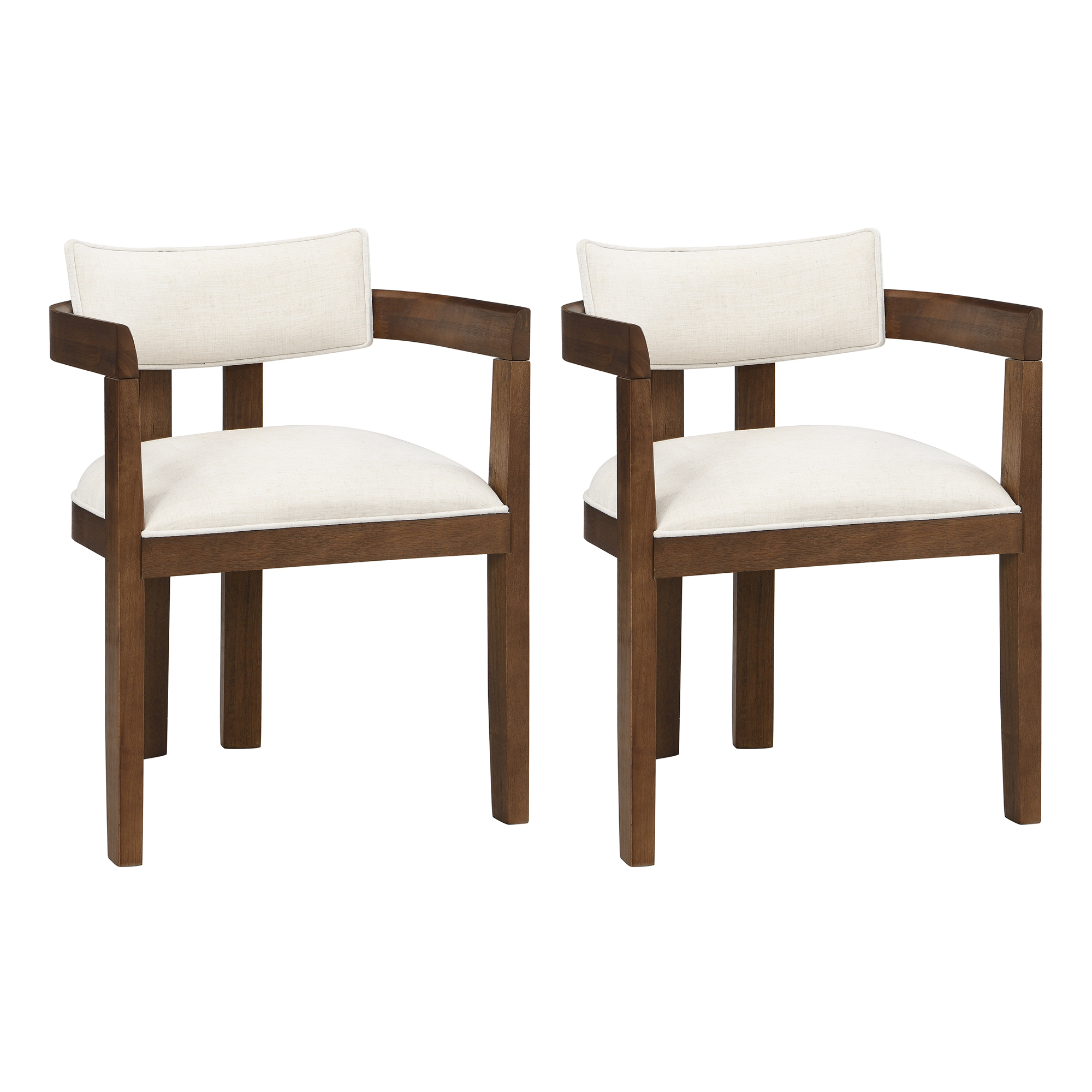 Chaise avec accoudoirs en bois massif, tissu lin naturel, design classique élégant, pour salle à manger et salon, confort supérieur, durabilité, style intemporel, facile montage, stabilité, utilisation polyvalente - image 17