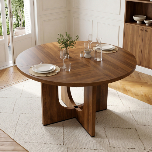 Table ronde pour repas familiaux