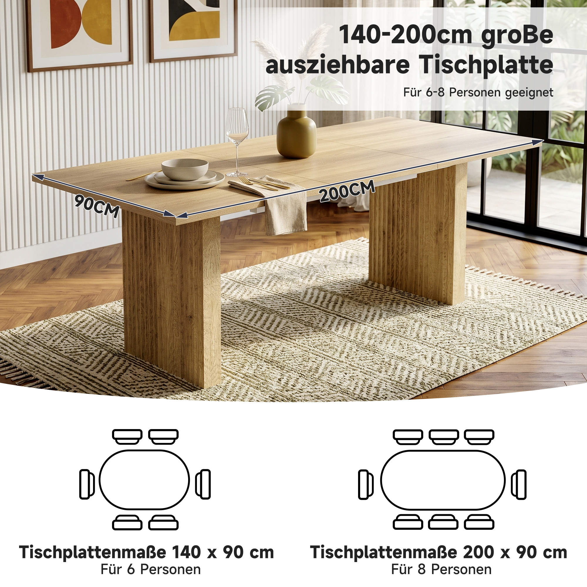 Détail du table à manger