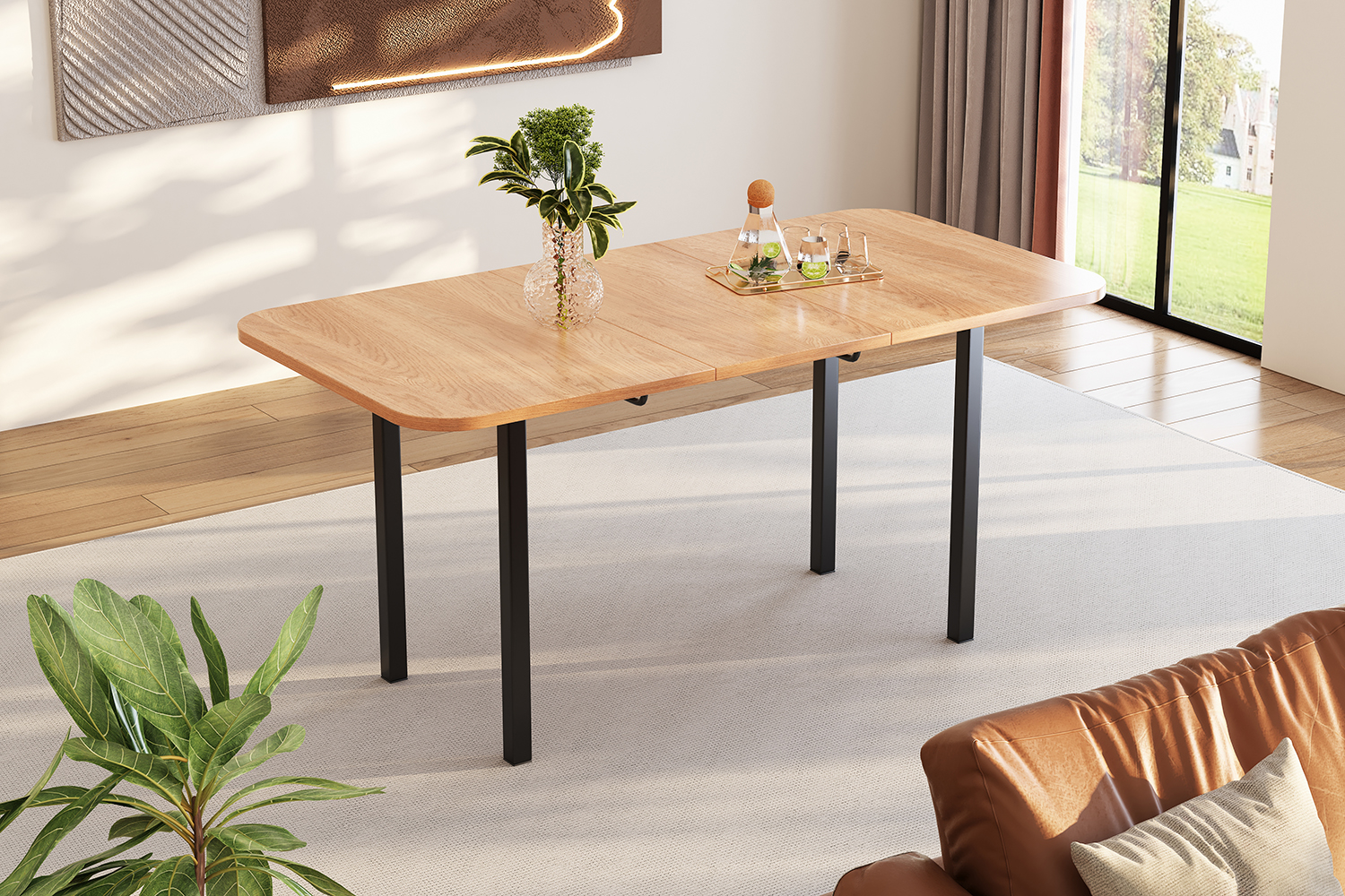 Table à manger extensible classique 120-160 cm en - image 11