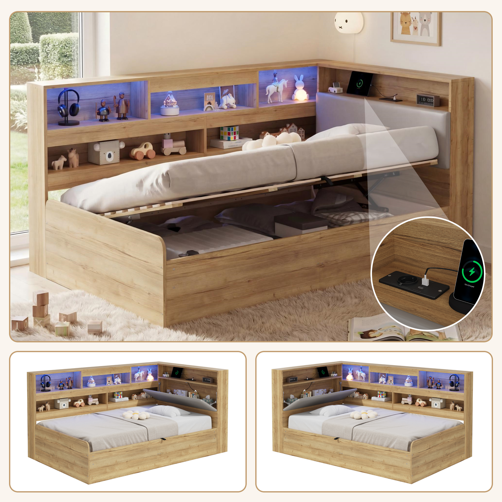 Lit jour confortable pour enfant