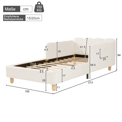 Lit enfant monobloc - vue d'ensemble