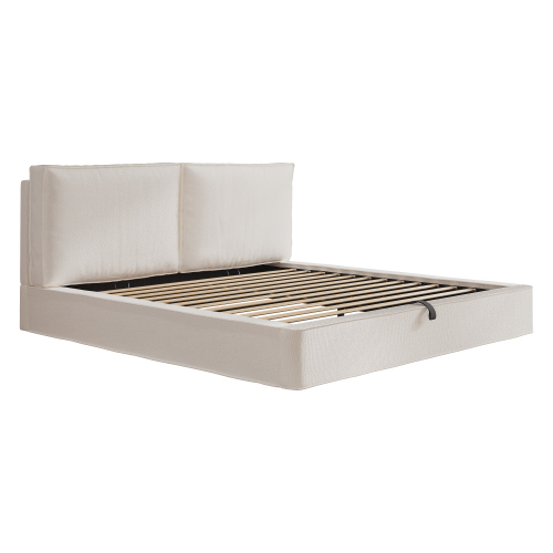 Cadre enveloppant et sommier relevable du lit coffre