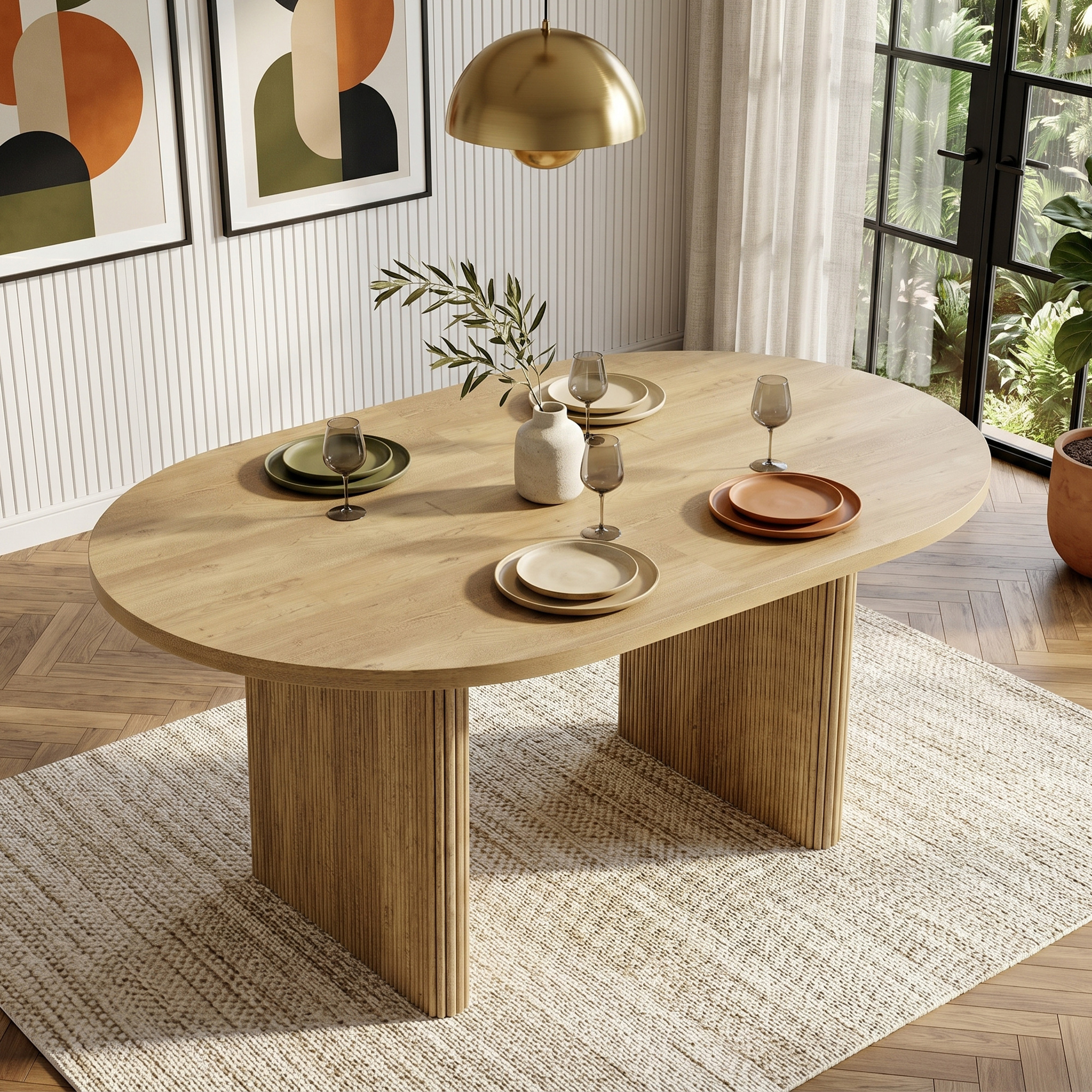 Table à manger extensible couleur chêne