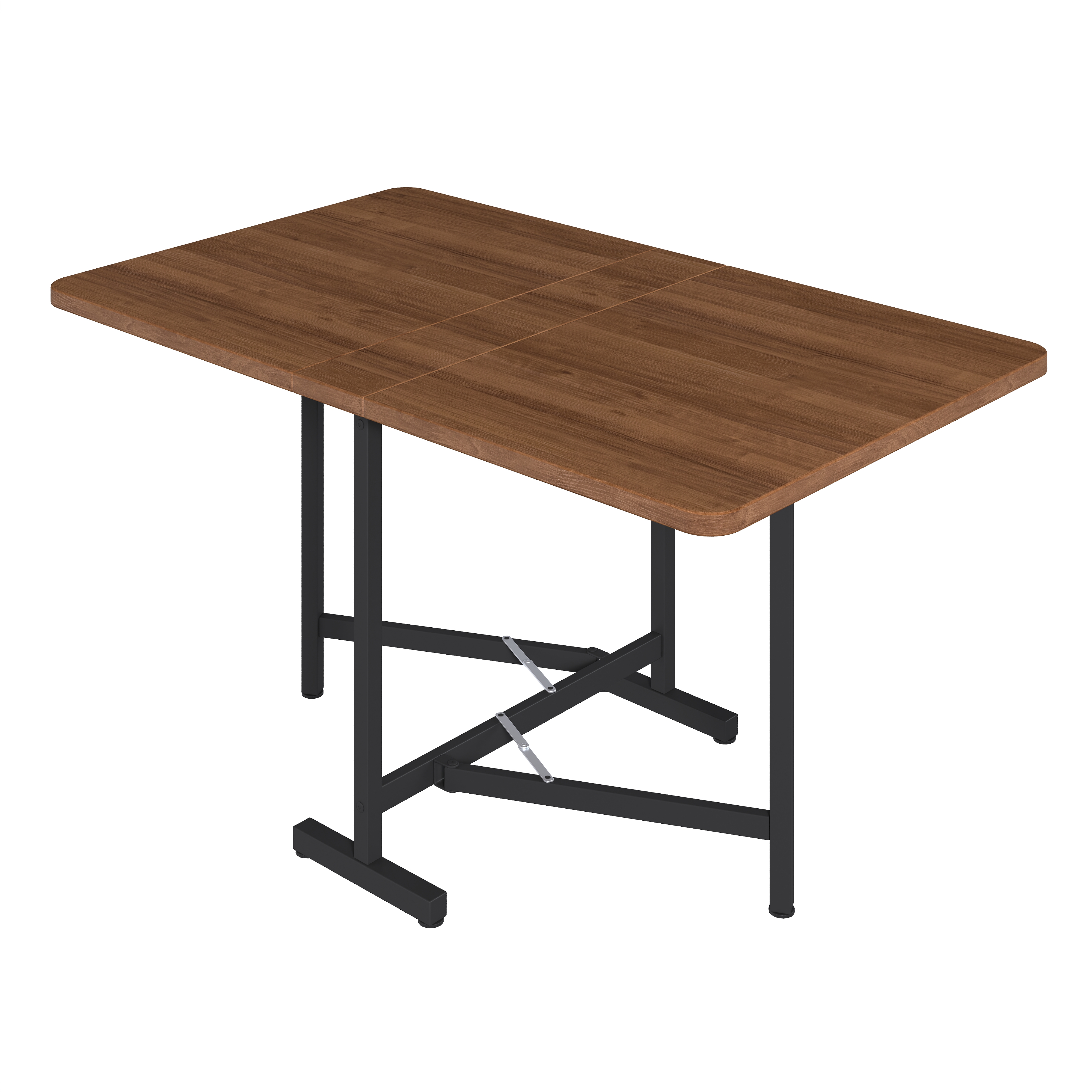Table à manger 120 x 80 x 75 cm, MDF, Effet noyer - détails