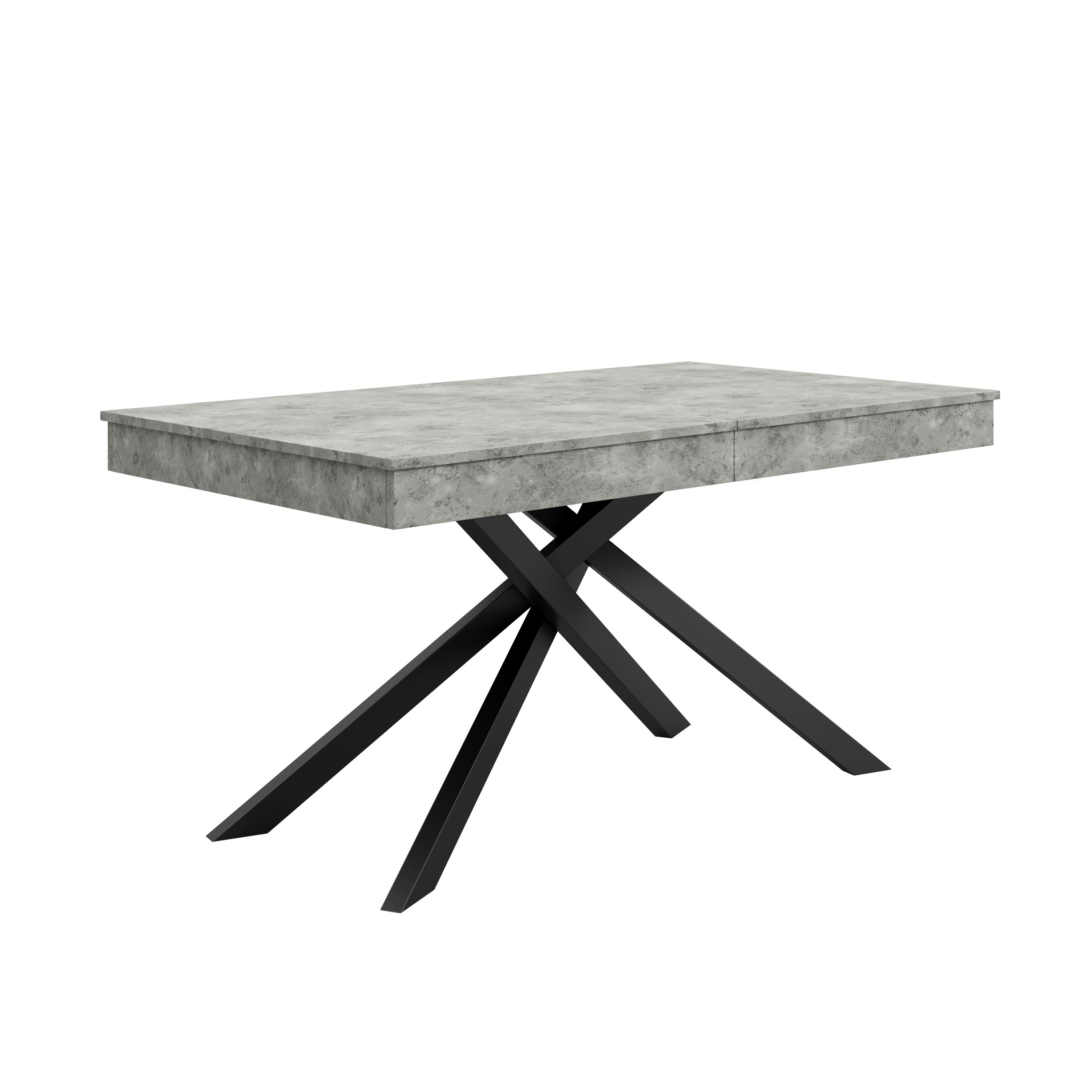 Table à manger extensible 140-180 cm pour 6-8 personnes, plateau 93 mm, pieds croisés, design épuré, pour salle à manger, stabilité et durabilité, usage quotidien et réunions, style élégant moderne - image 8