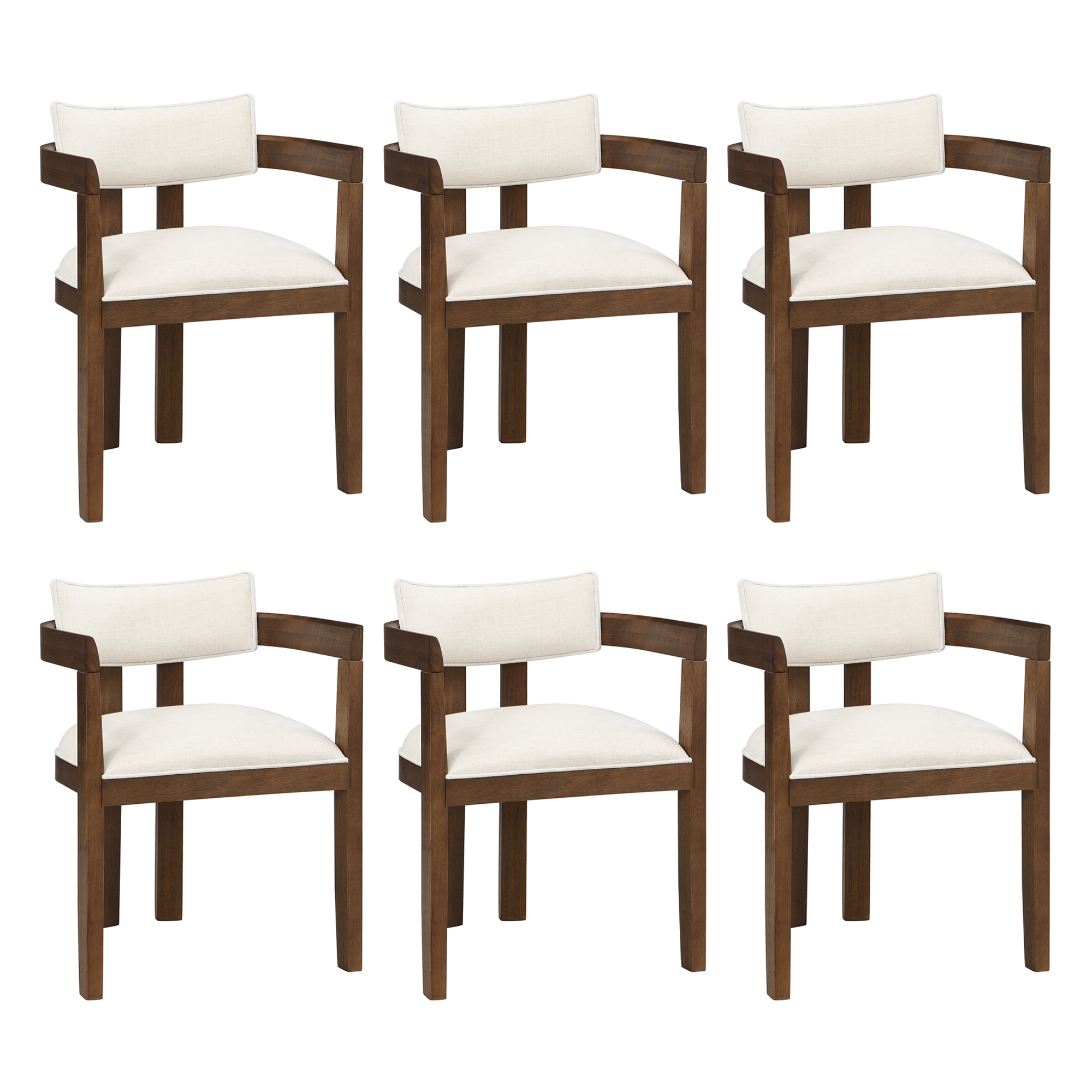 Chaise avec accoudoirs en bois massif, tissu lin naturel, design classique élégant, pour salle à manger et salon, confort supérieur, durabilité, style intemporel, facile montage, stabilité, utilisation polyvalente - image 9