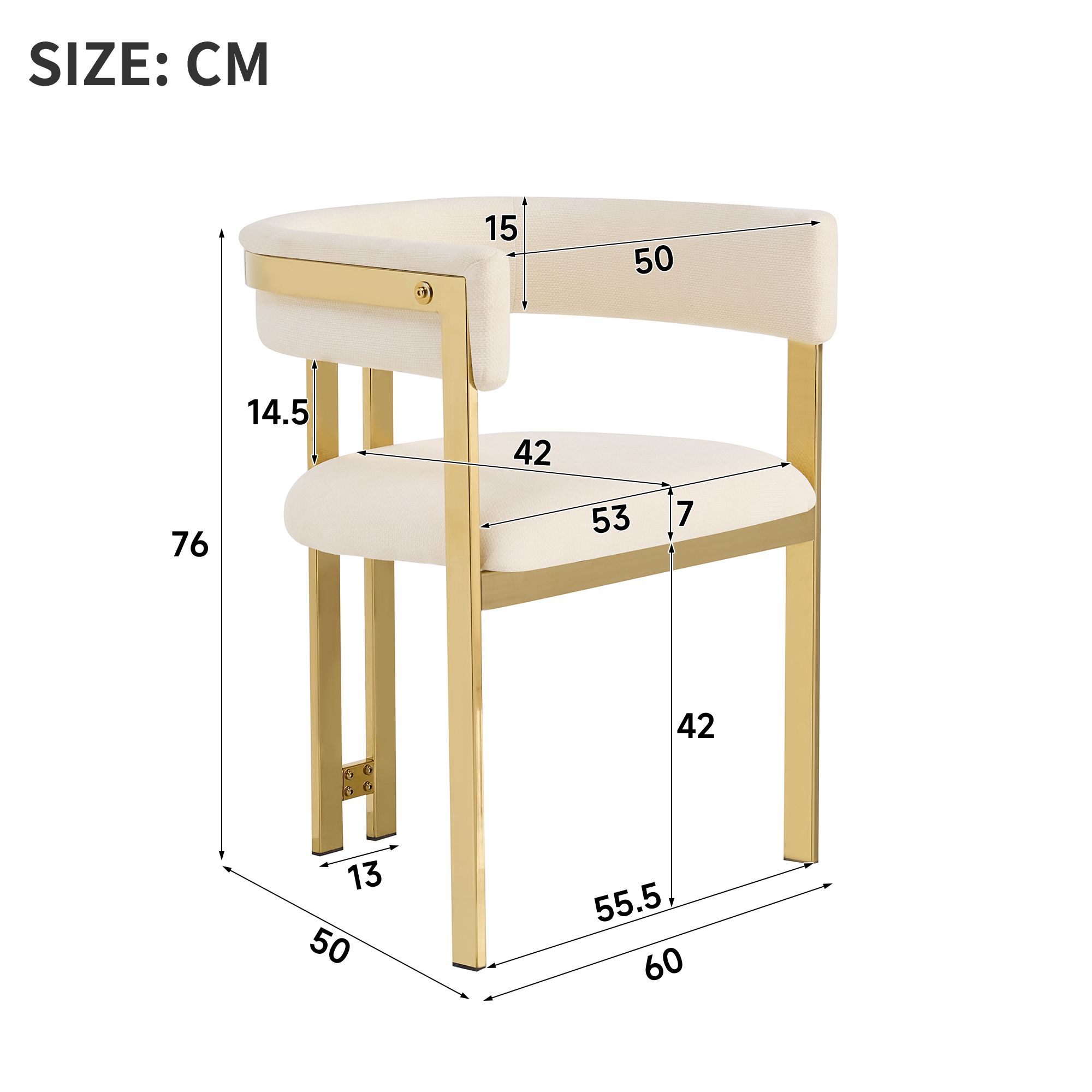 Dimensions du chaise de salle à manger