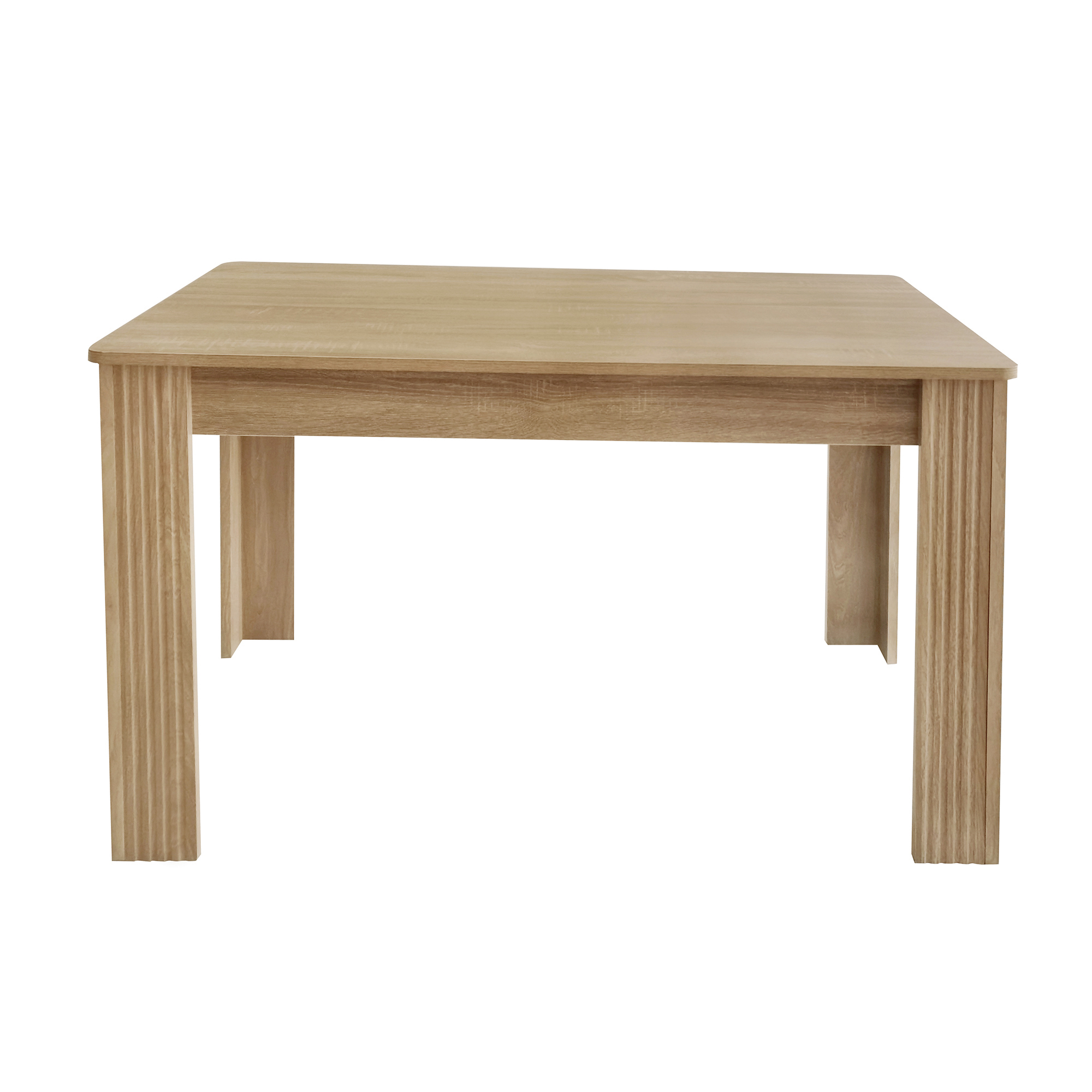 Table à manger, 116 x 65 x 75 cm, panneaux de particules et bois, chêne - vue 6