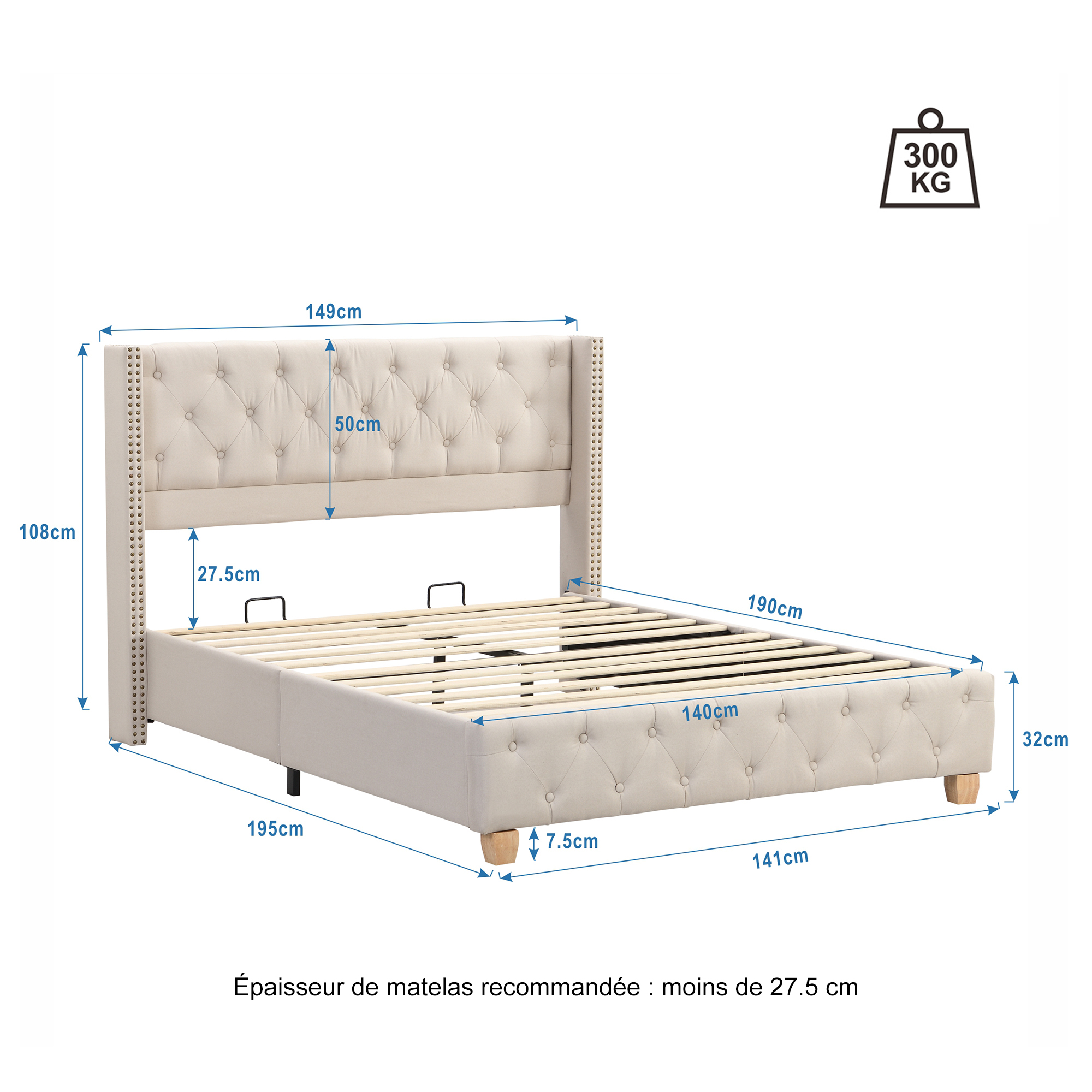Dimensions du lit