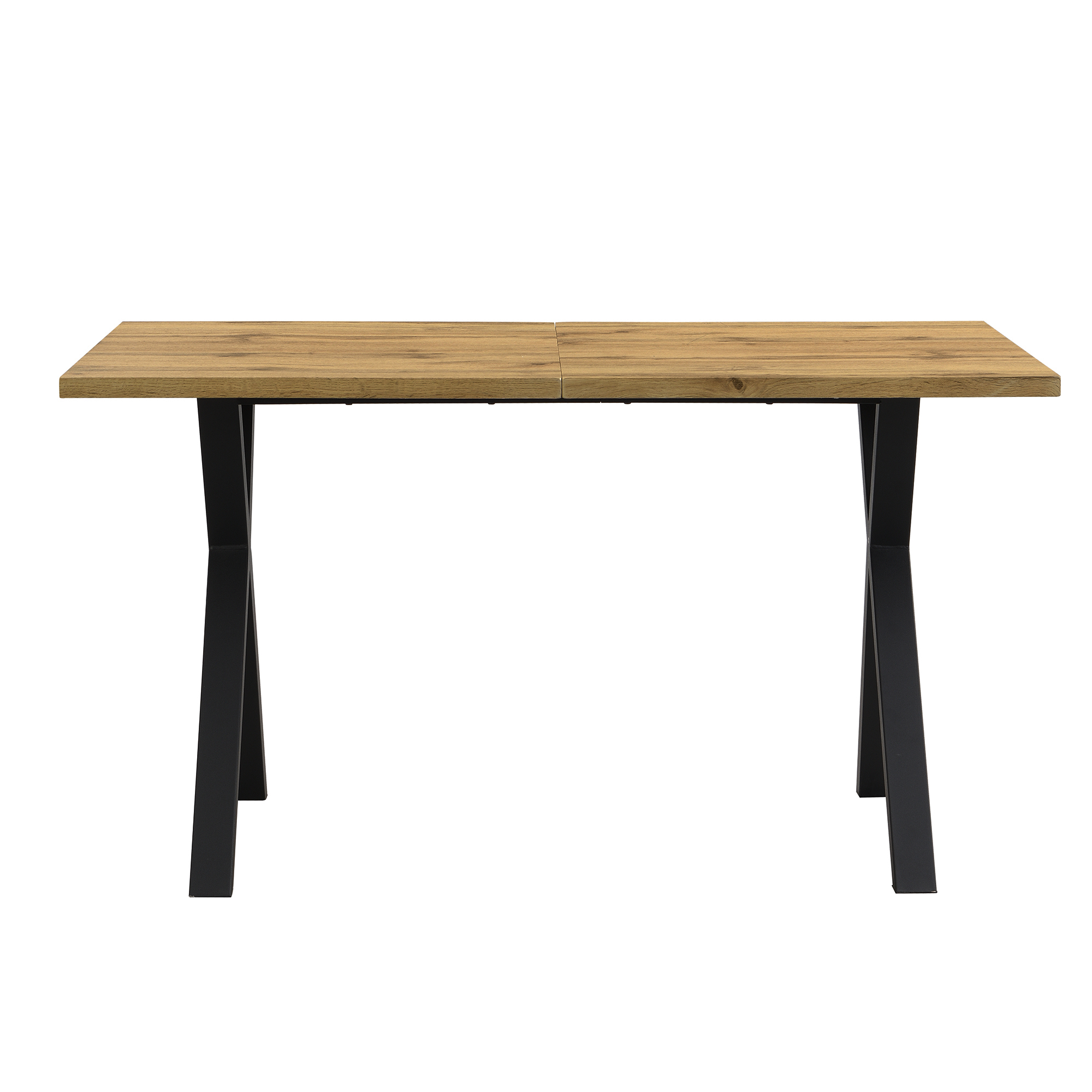 Table à manger, 140 x 80 x 76 cm, métal et MDF, noir - vue 5