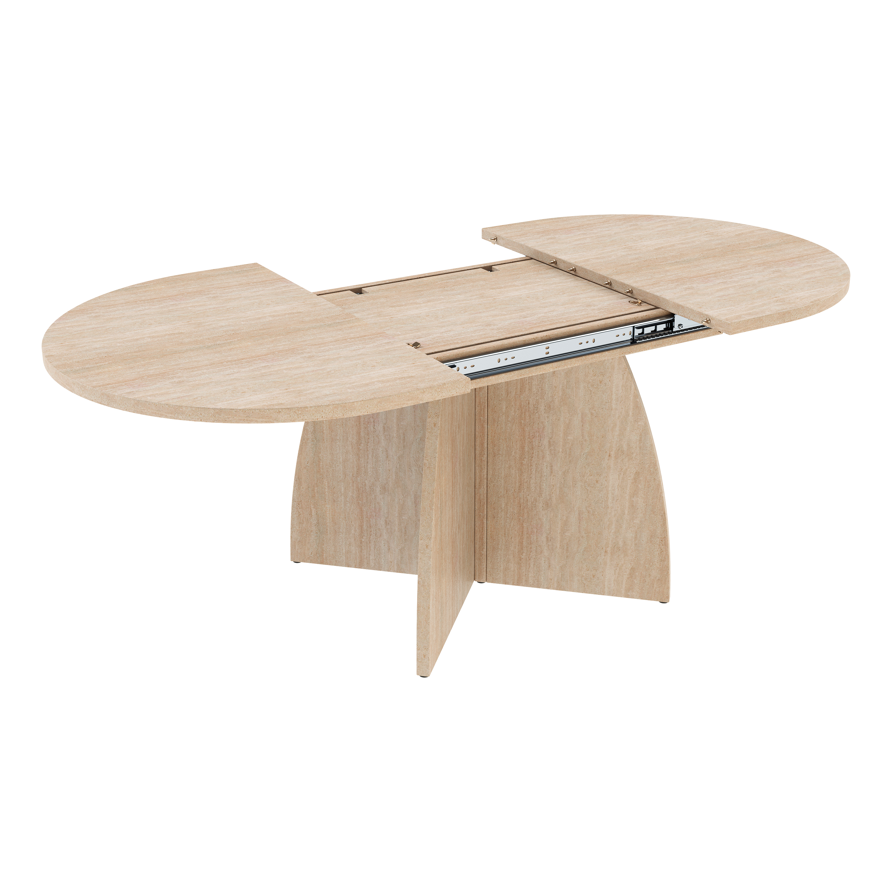 Table à manger, rond, 180 x 90 x 75 cm, MDF - vue 7