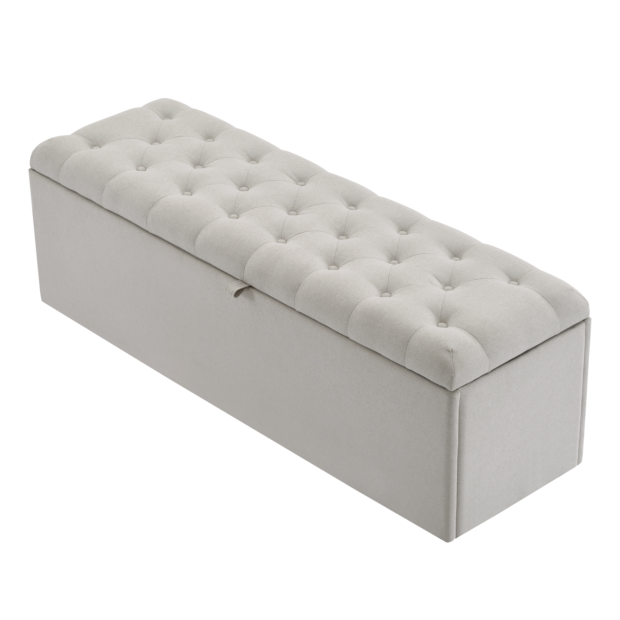 Banc ou tabouret, assise rembourrée, 141 x 41,5 x 42 cm, gris - vue 4