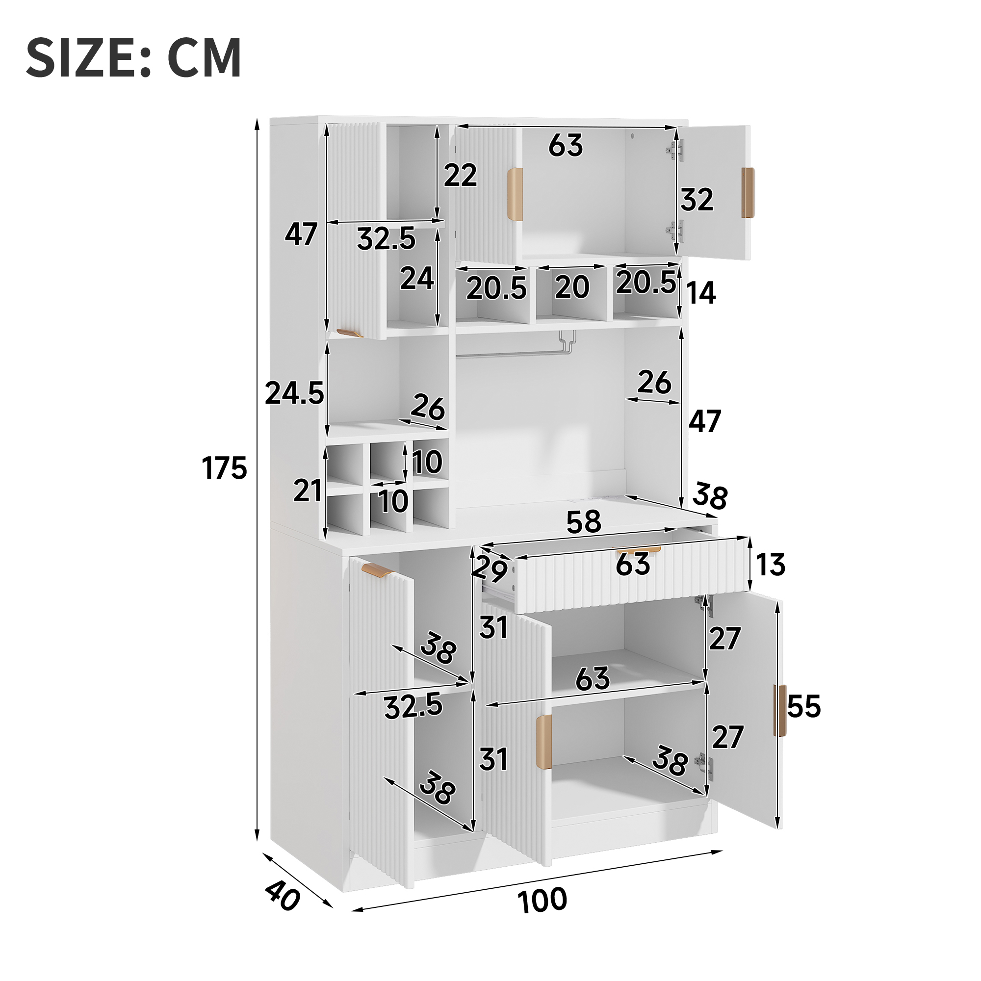 Dimensions du buffet