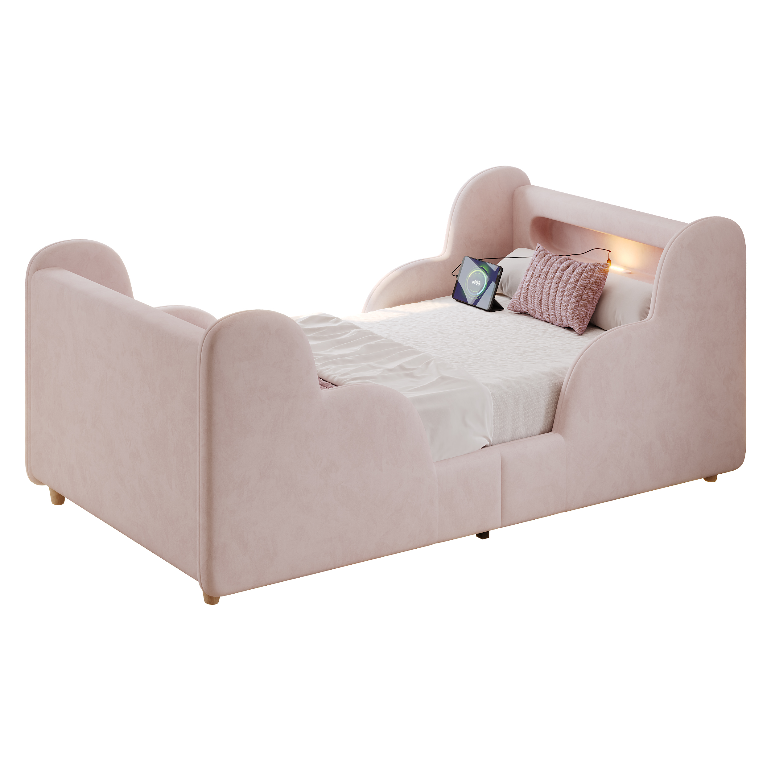 Lit enfant design chambre fille rose