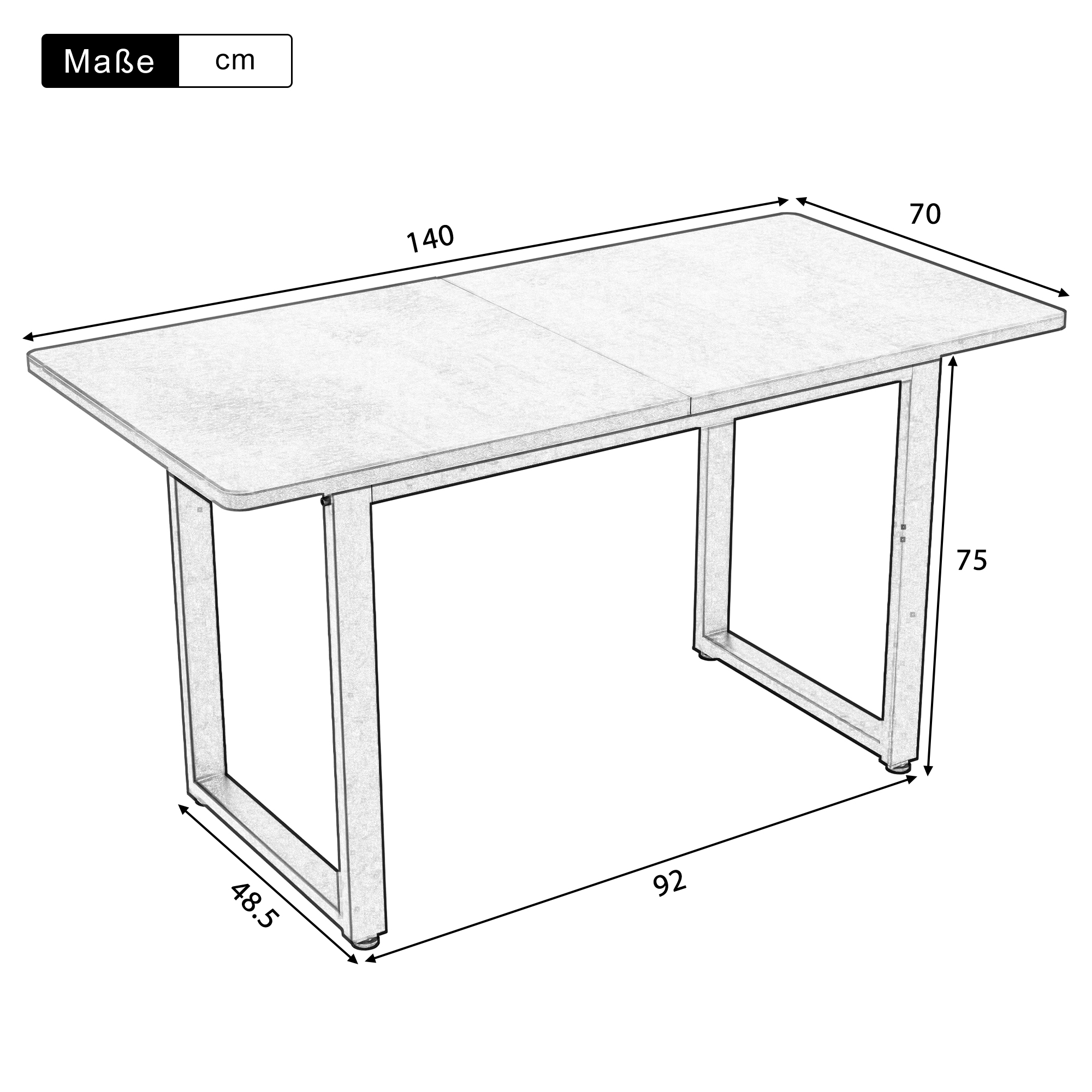 Ensemble table et chaises, 5 pièces, 1 table + 4 chaises, détails en rotin, panneaux de particules, noir - vue 3