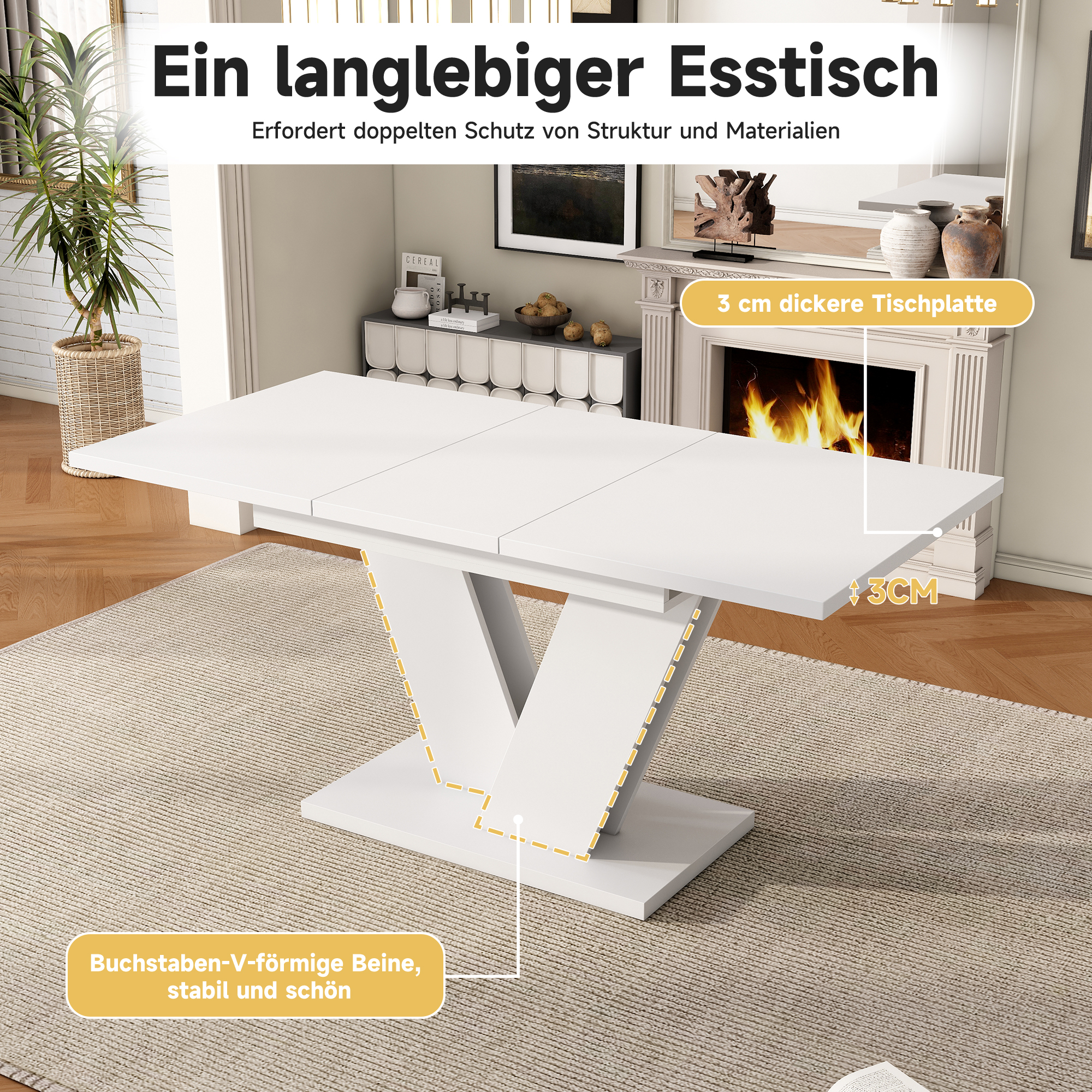 Détail du table à manger
