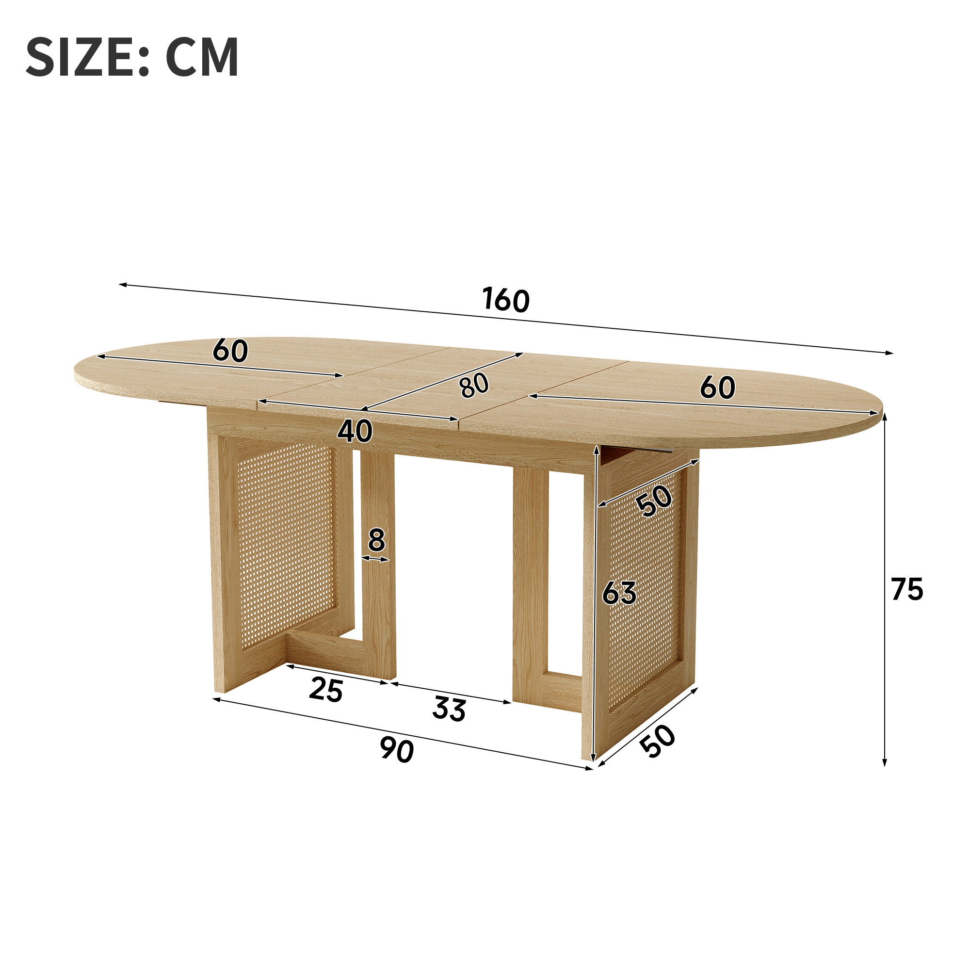 Dimensions du table à manger