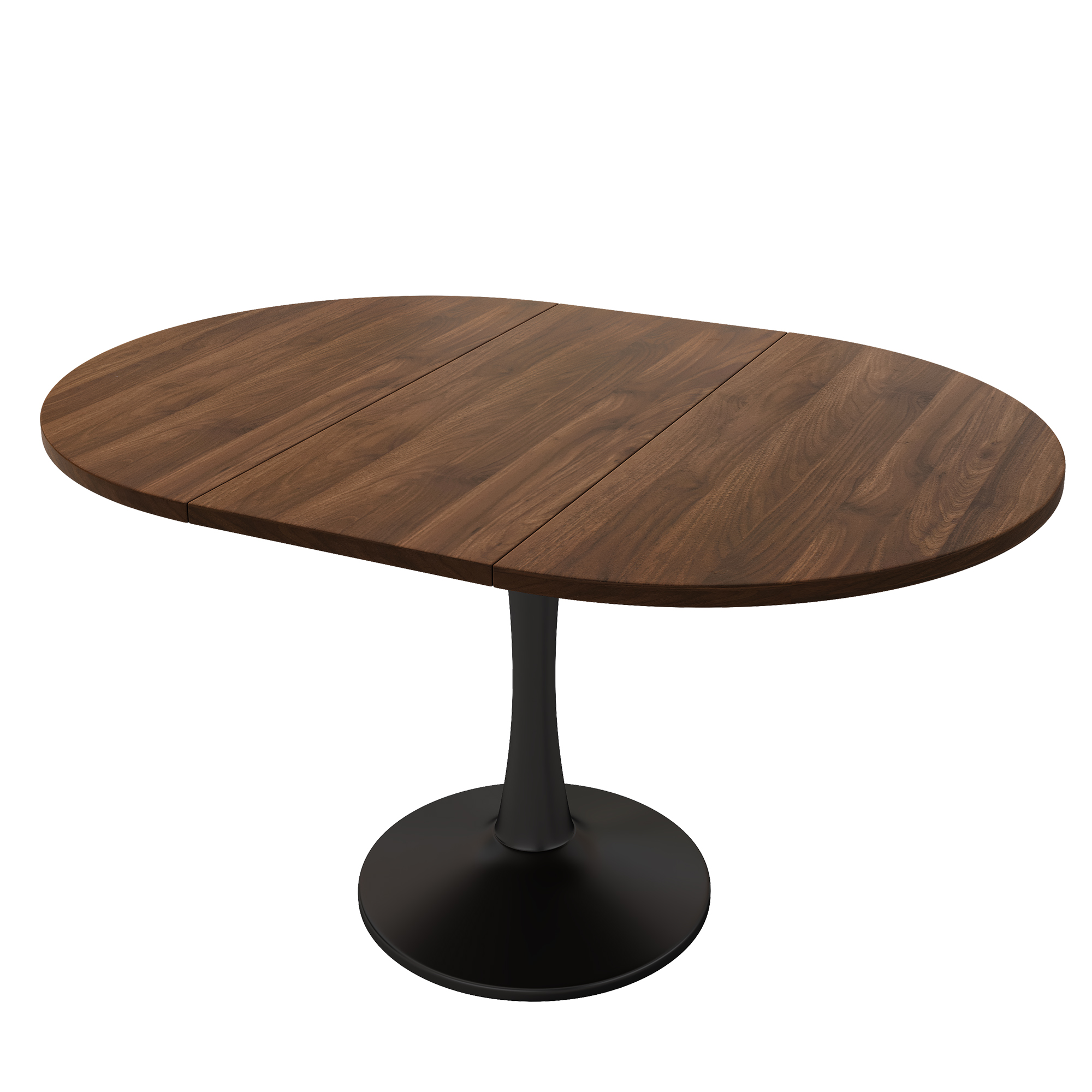 Table à manger extensible, 140 x 100 x 75 cm, bois et MDF, noyer - vue 9