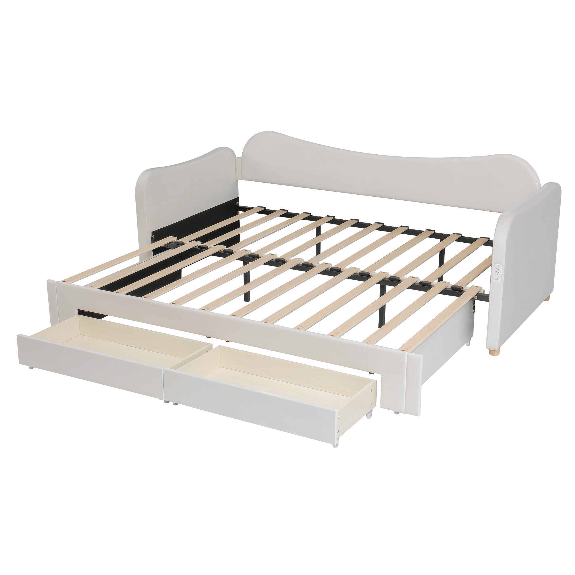Lit jour velours confortable