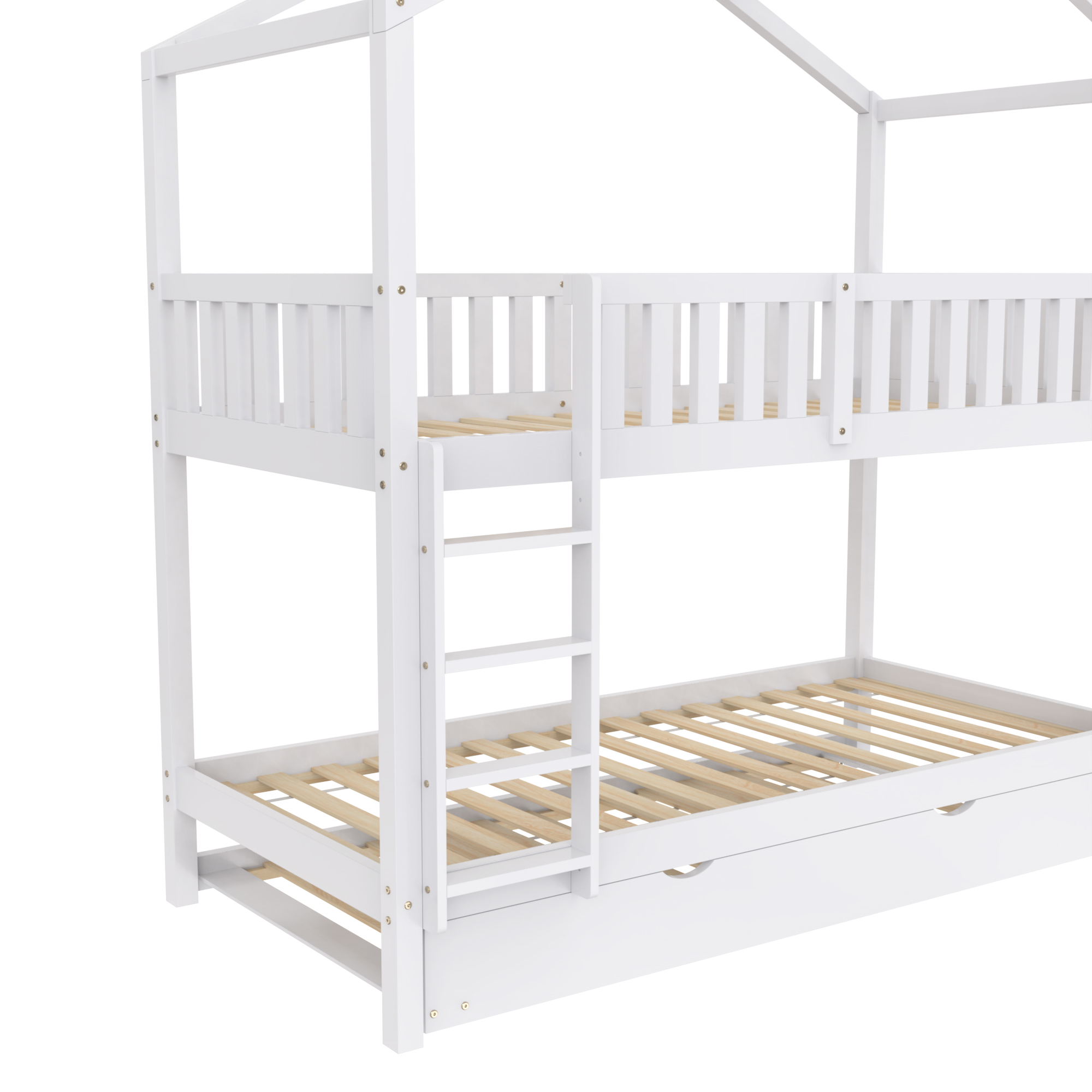 Lit maison enfant 90 x 200 cm en pin massif et MDF - image 13