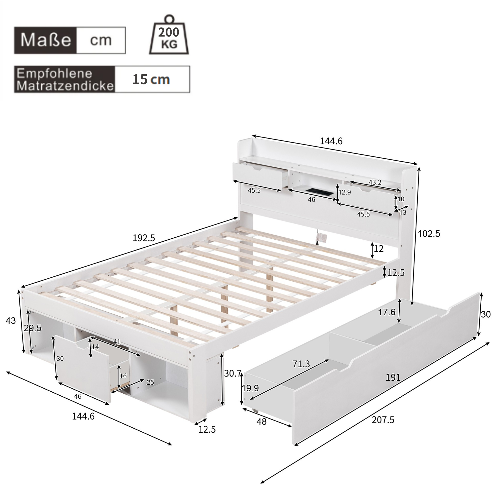 Dimensions du lit double