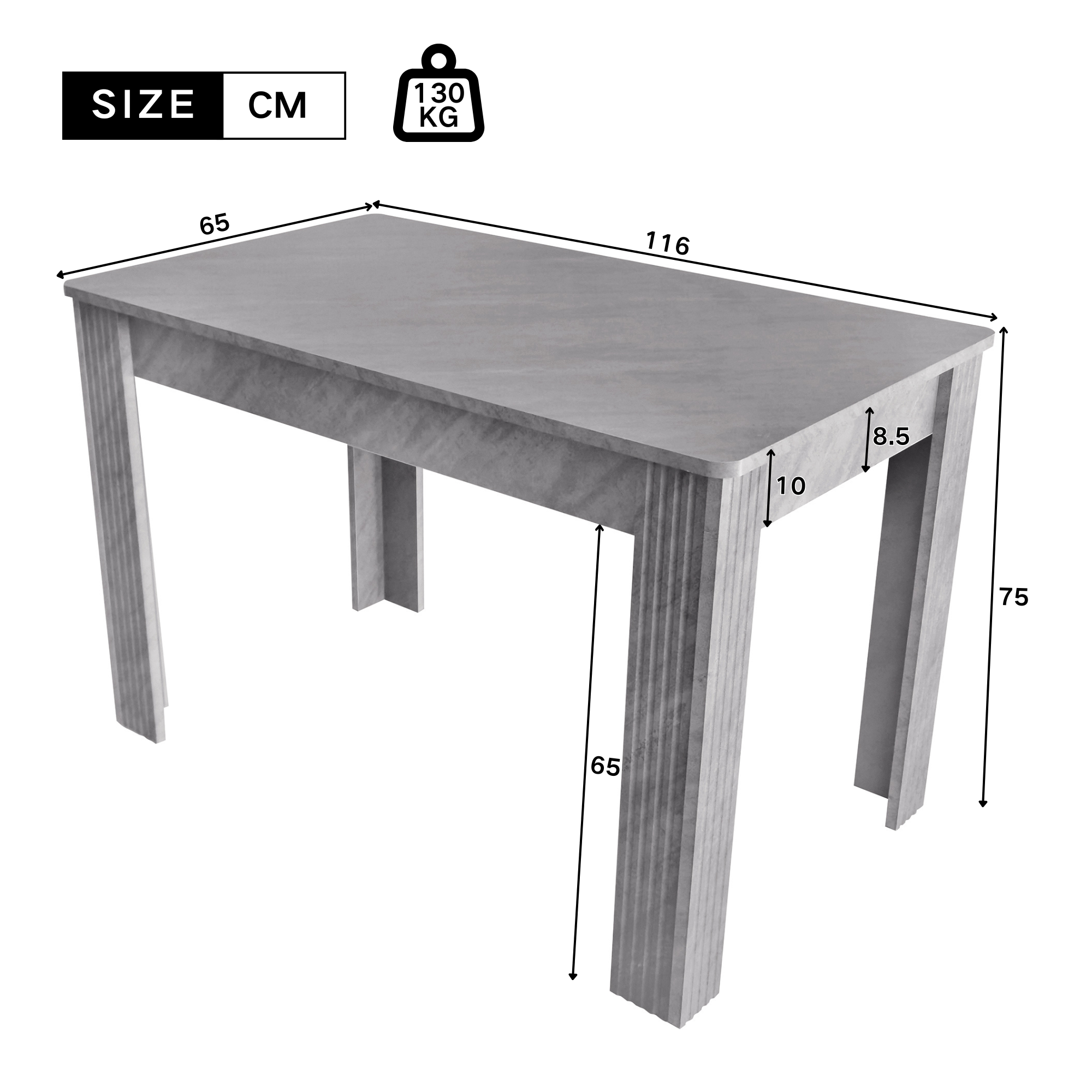 Dimensions du table à manger