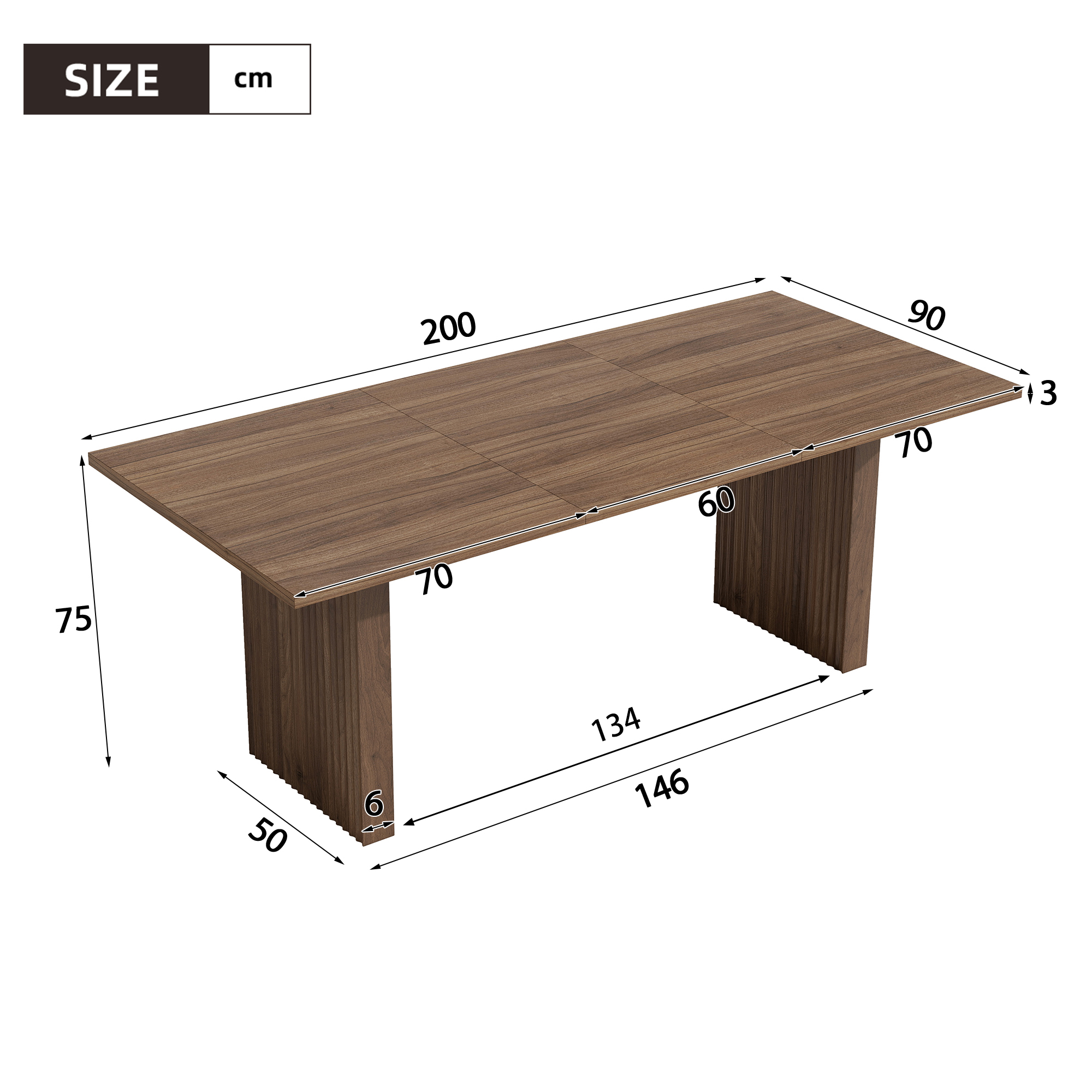 Dimensions du table à manger