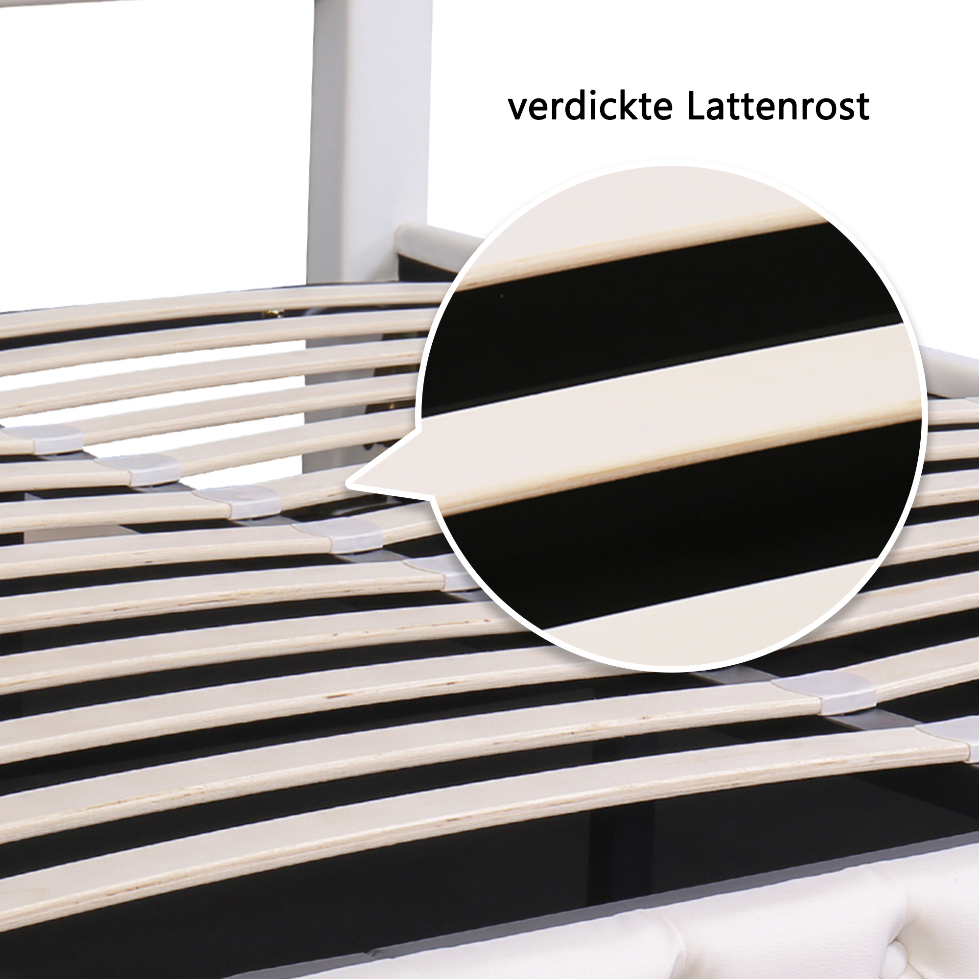 détail coffre de rangement sous‑lit
