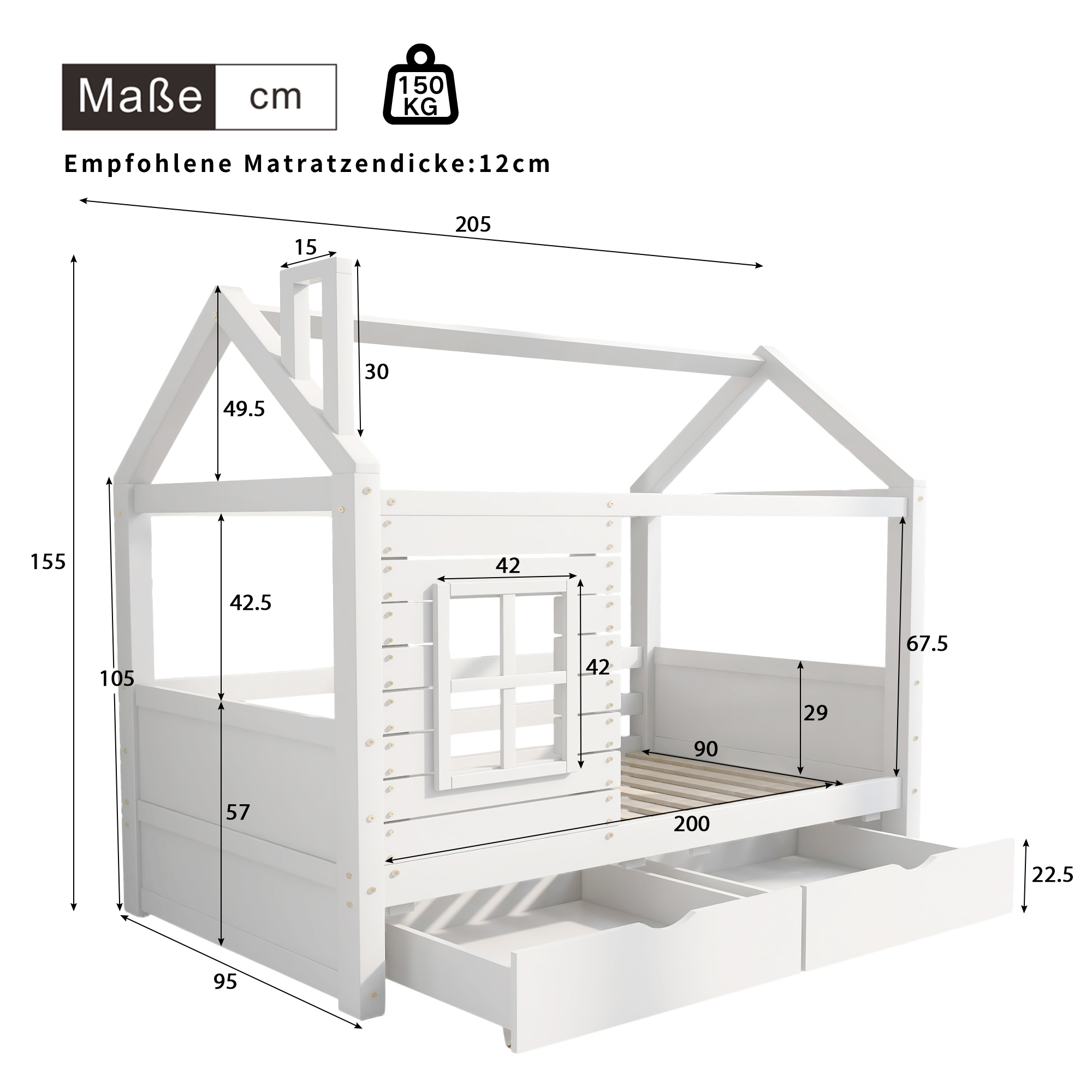 Dimensions du lit simple
