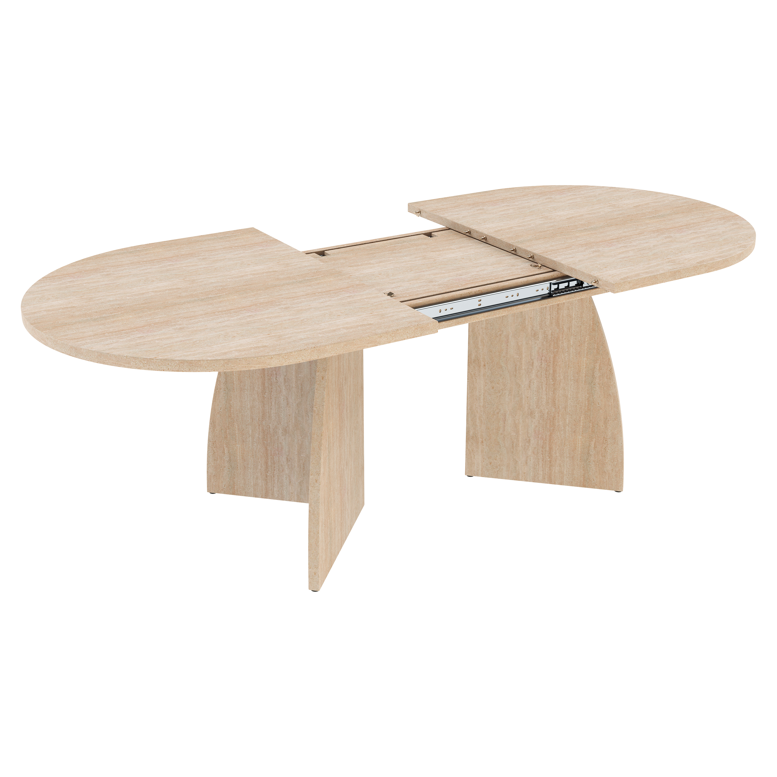 Table à manger, rond, 200 x 90 x 75 cm, MDF - vue 5