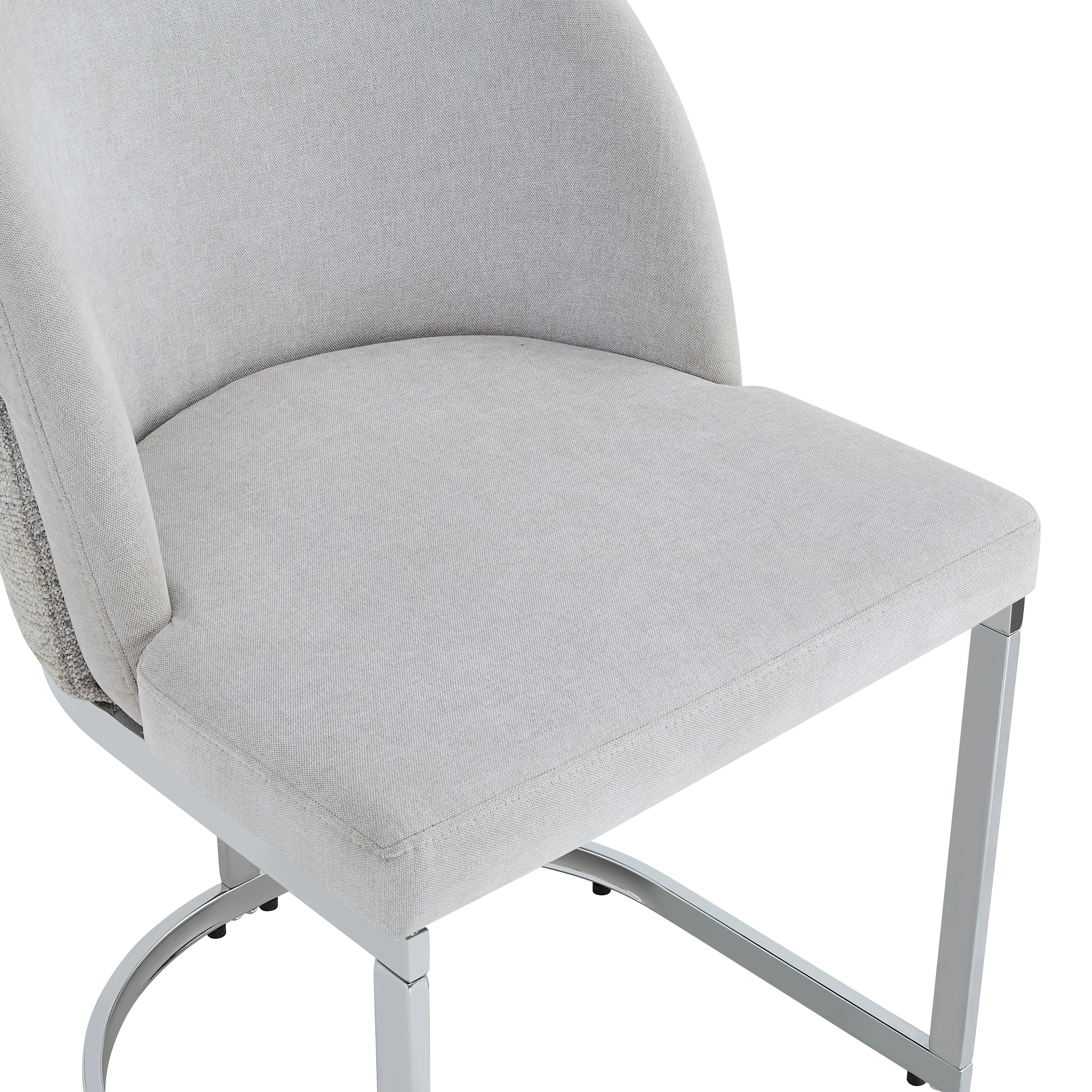 Chaise de salle à manger double dossier, mousse 25D, tissu chenille, pieds métal galvanisé miroir, cadre renforcé, pour salle à manger et salon, design haut de gamme, confort durable, style luxueux, stabilité - image 18