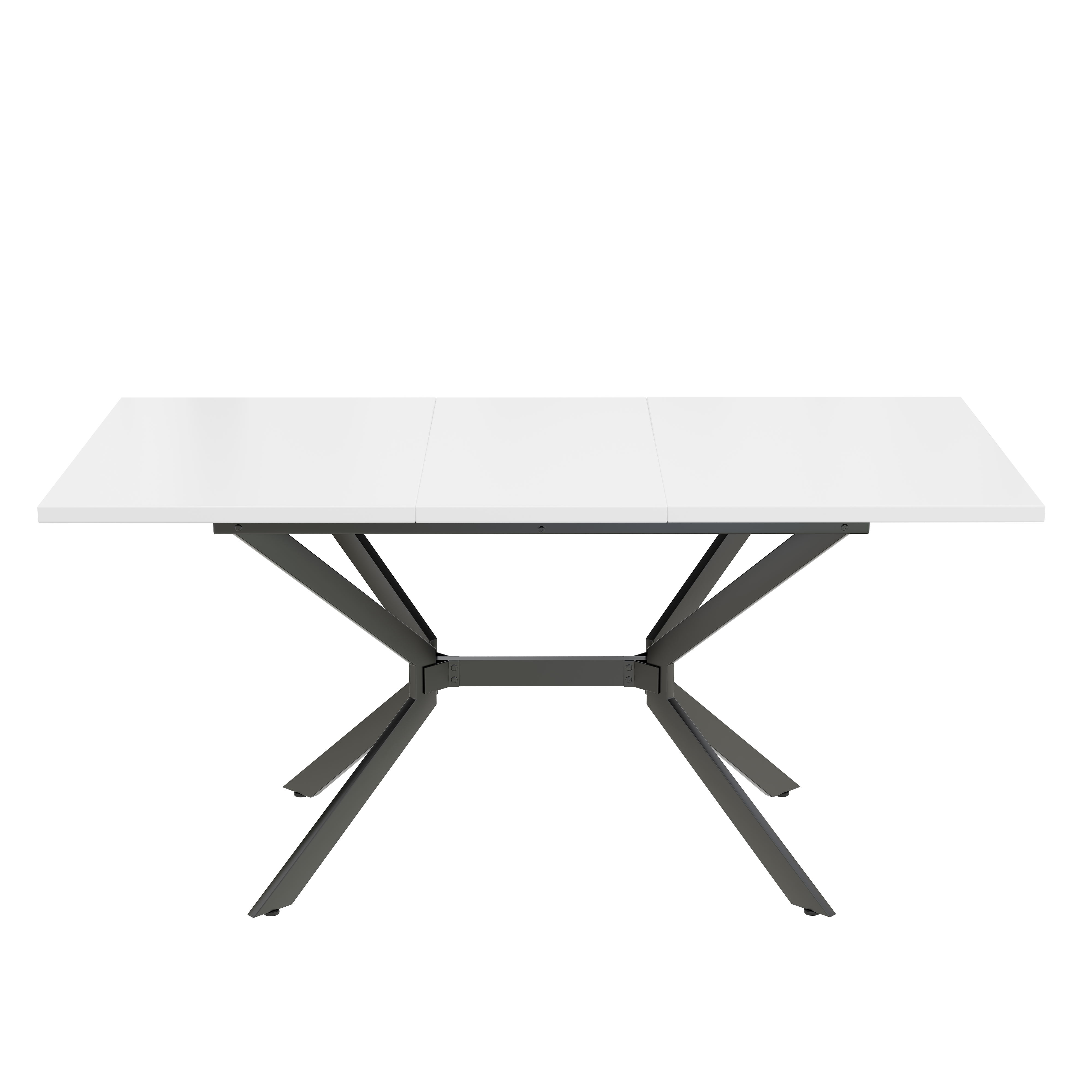 Table à manger, 160 x 80 x 75 cm, métal et MDF, noir - vue 3