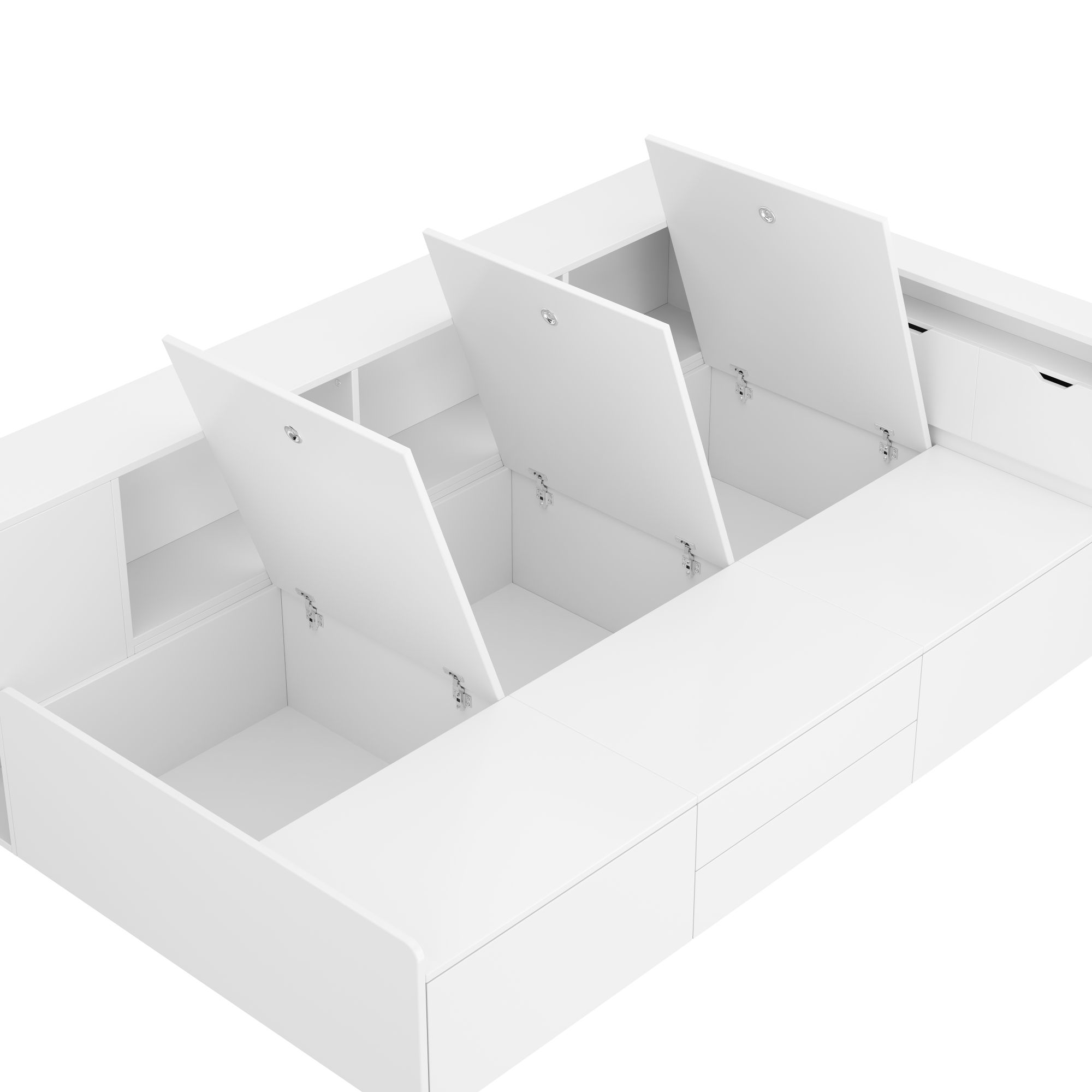 Kinderbett,90*200cm,Einzelbett,Multifunktionales K