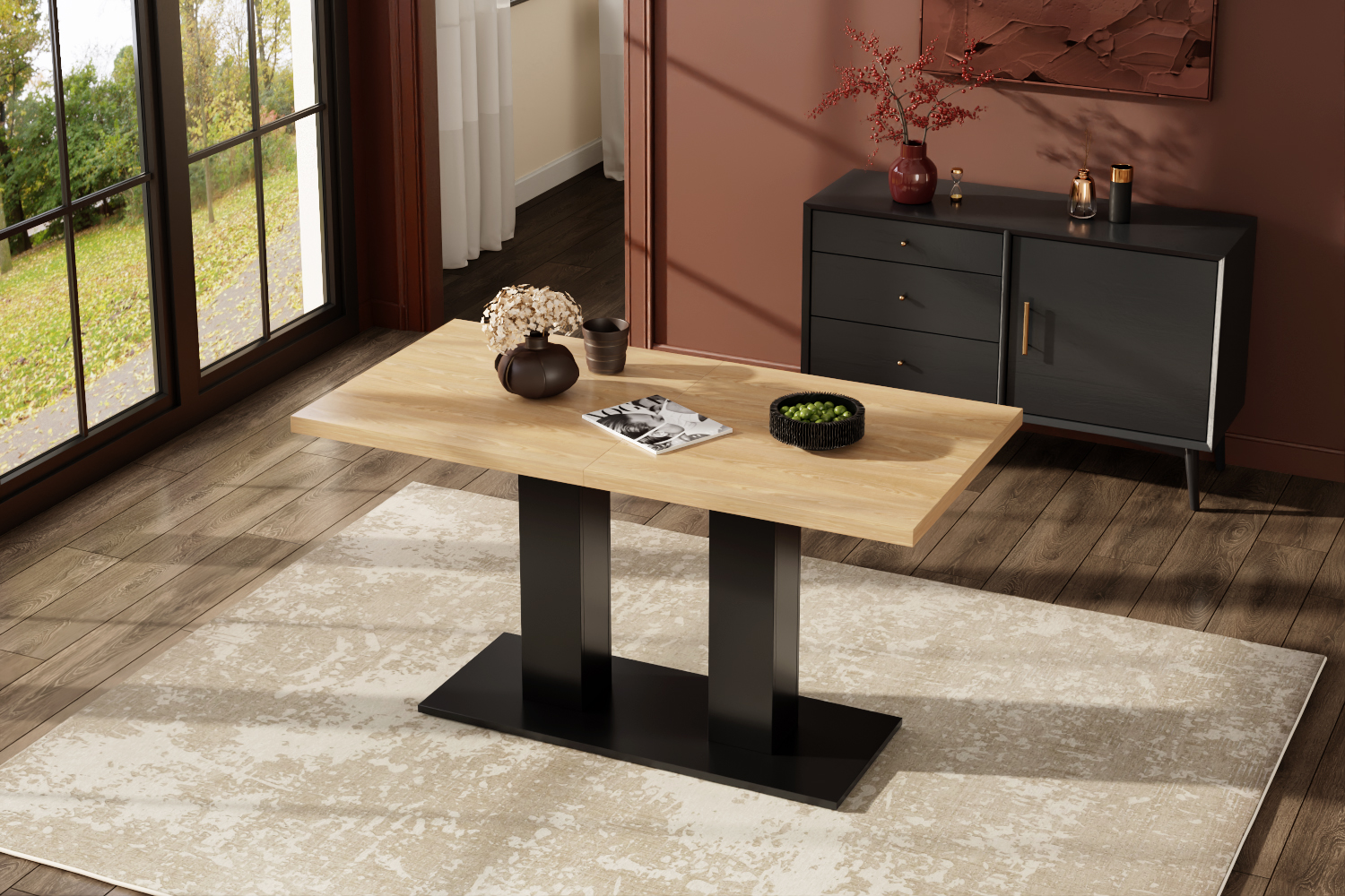 Table à manger extensible de 140 à 180 cm