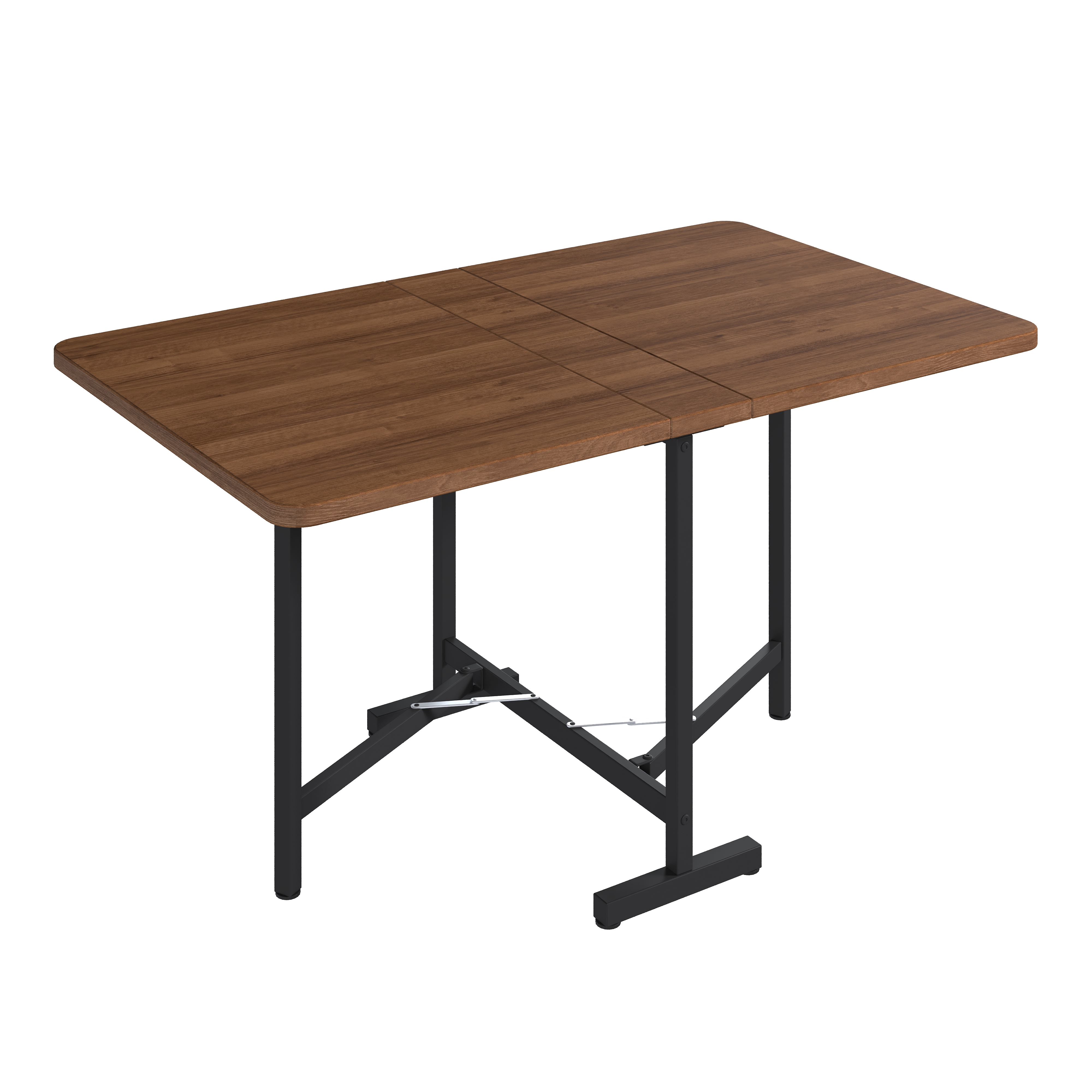 Table à manger, 120 x 80 x 75 cm, bois, noyer - vue 5