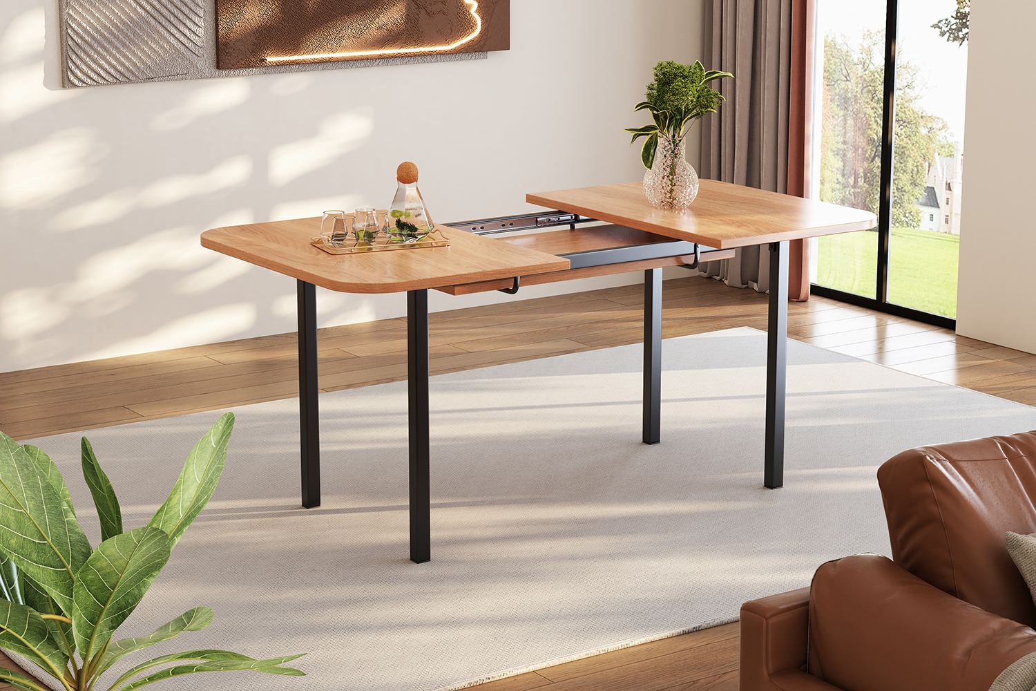 Table à manger extensible classique 120-160 cm en - image 12
