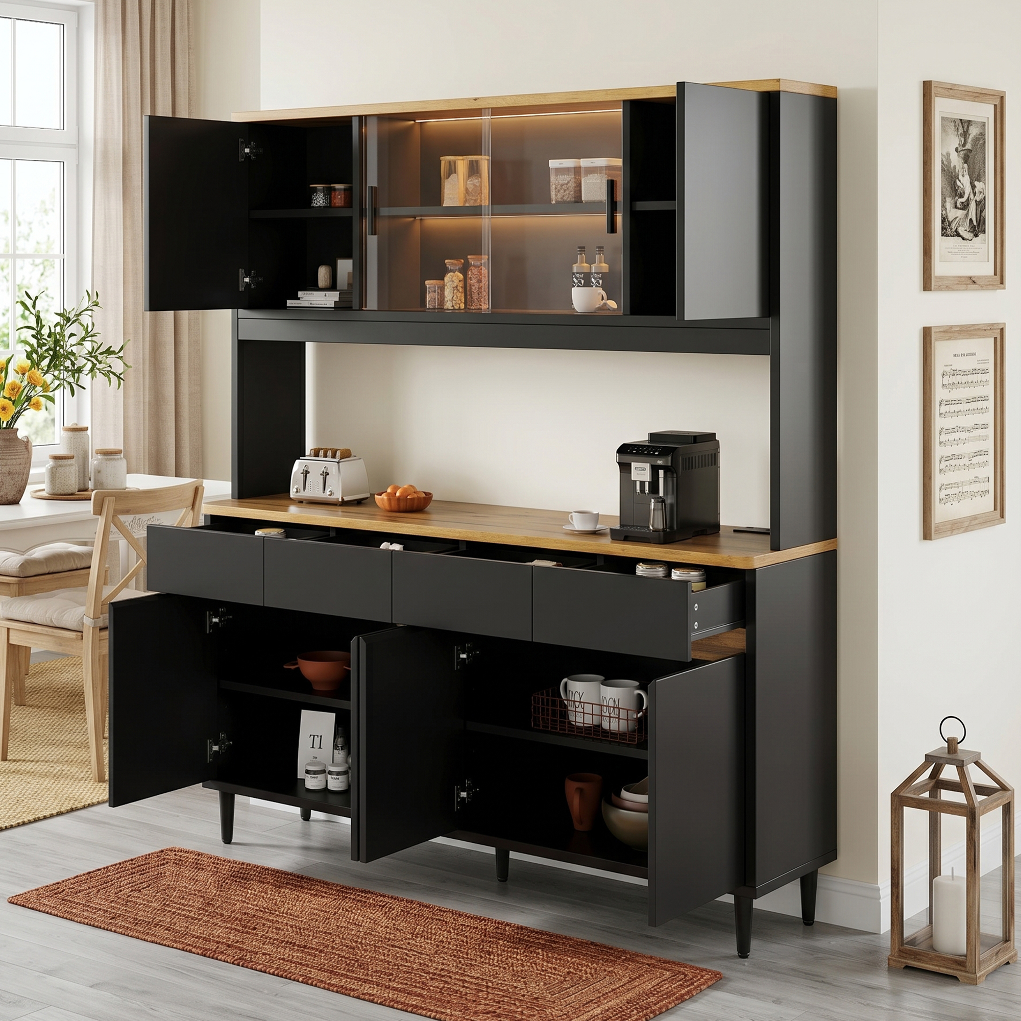 Meuble de rangement scandinave 160cm - Vue principale