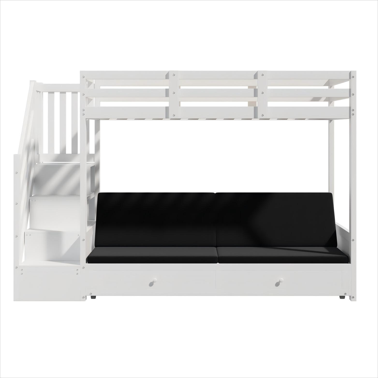 Lit superposé design blanc enfant